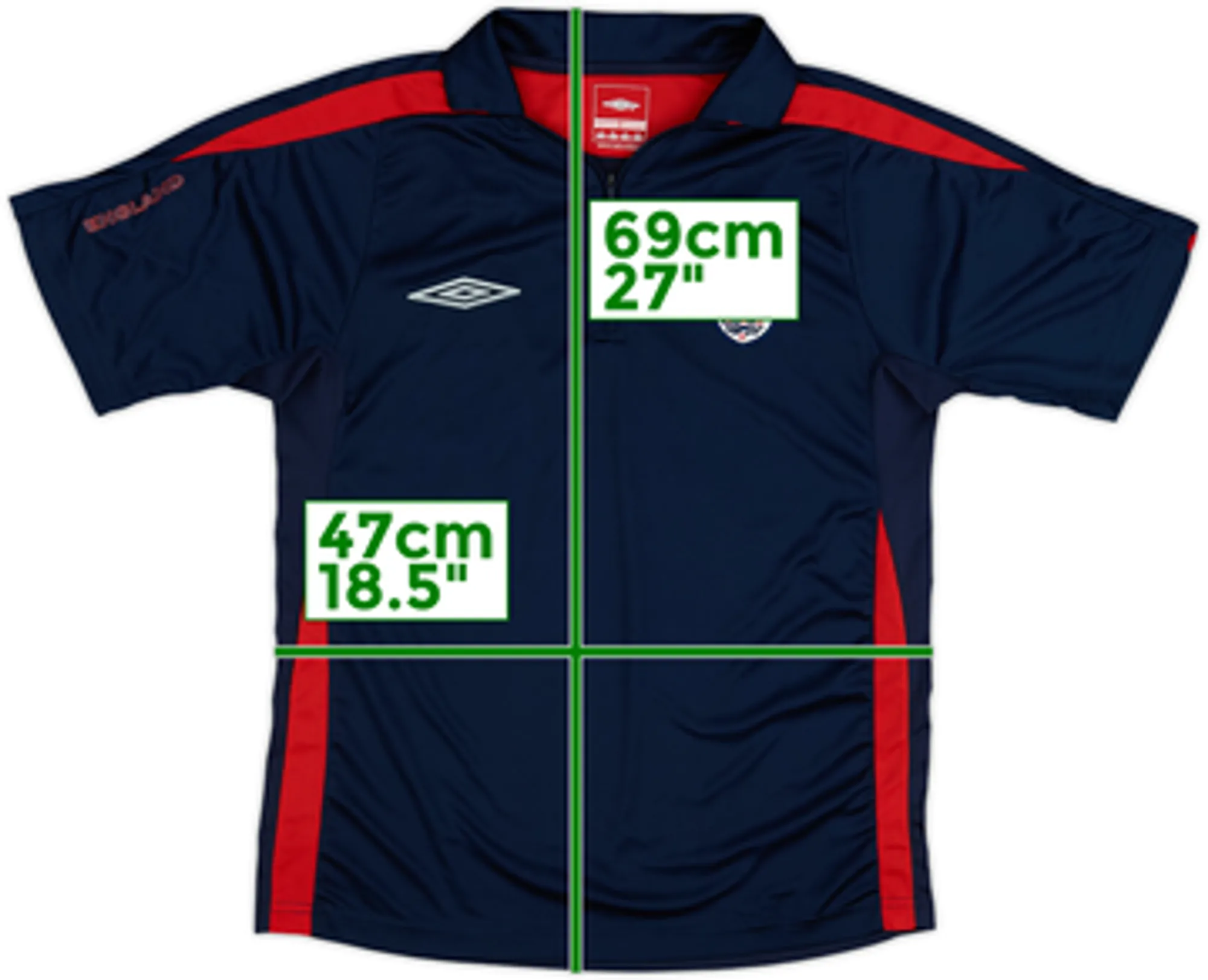 2003-04 England Umbro 1/4 Zip Polo Shirt - 10/10 - (S)