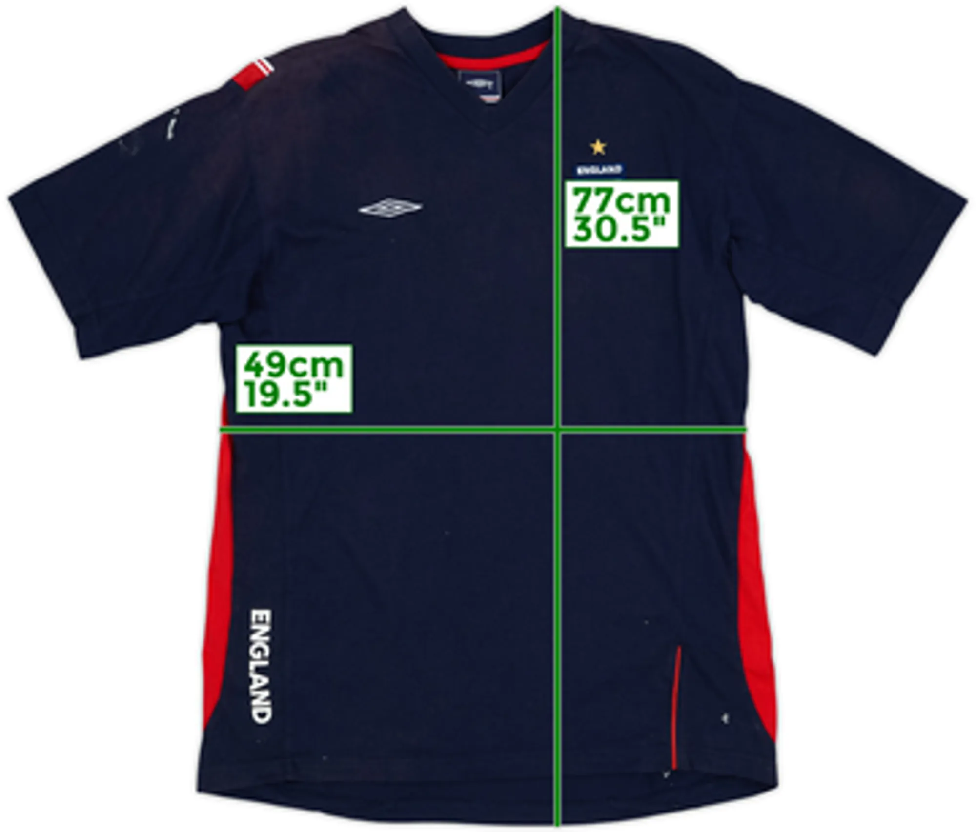 2004-06 England Umbro Cotton Tee - 5/10 - (L)