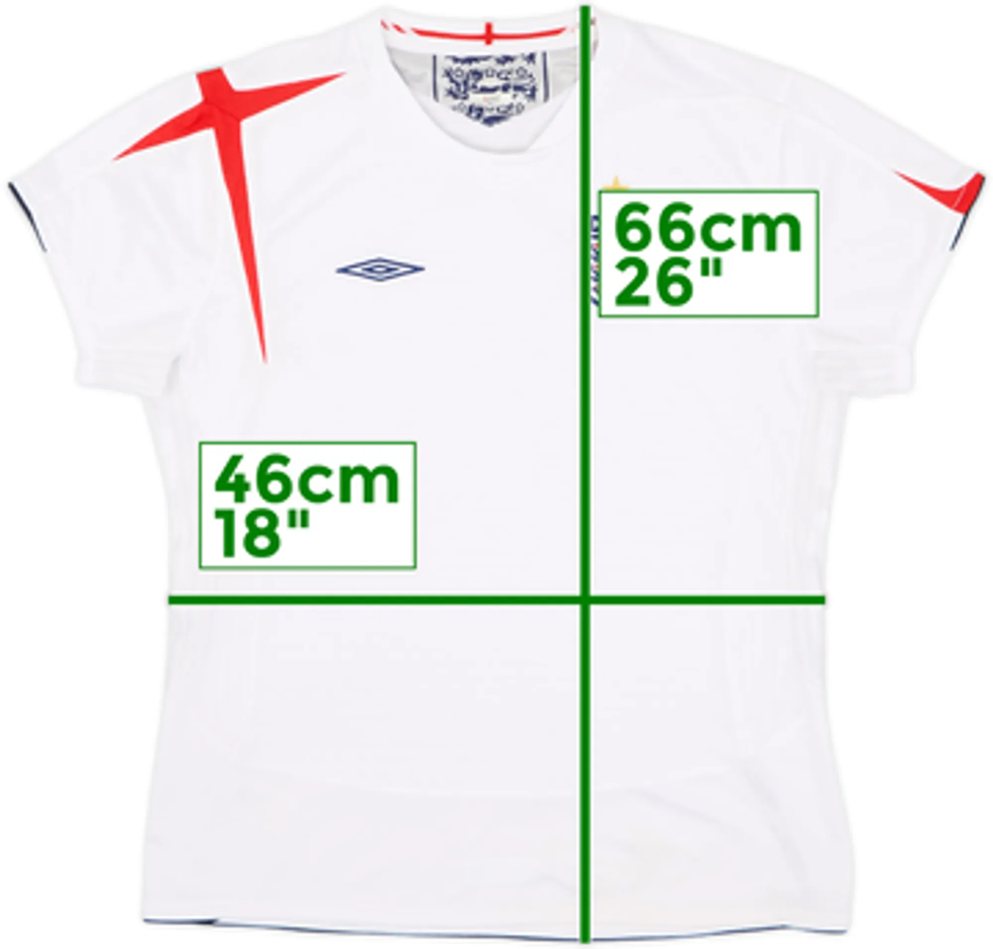 2005-07 England Home Shirt - 9/10 - (Women's M)