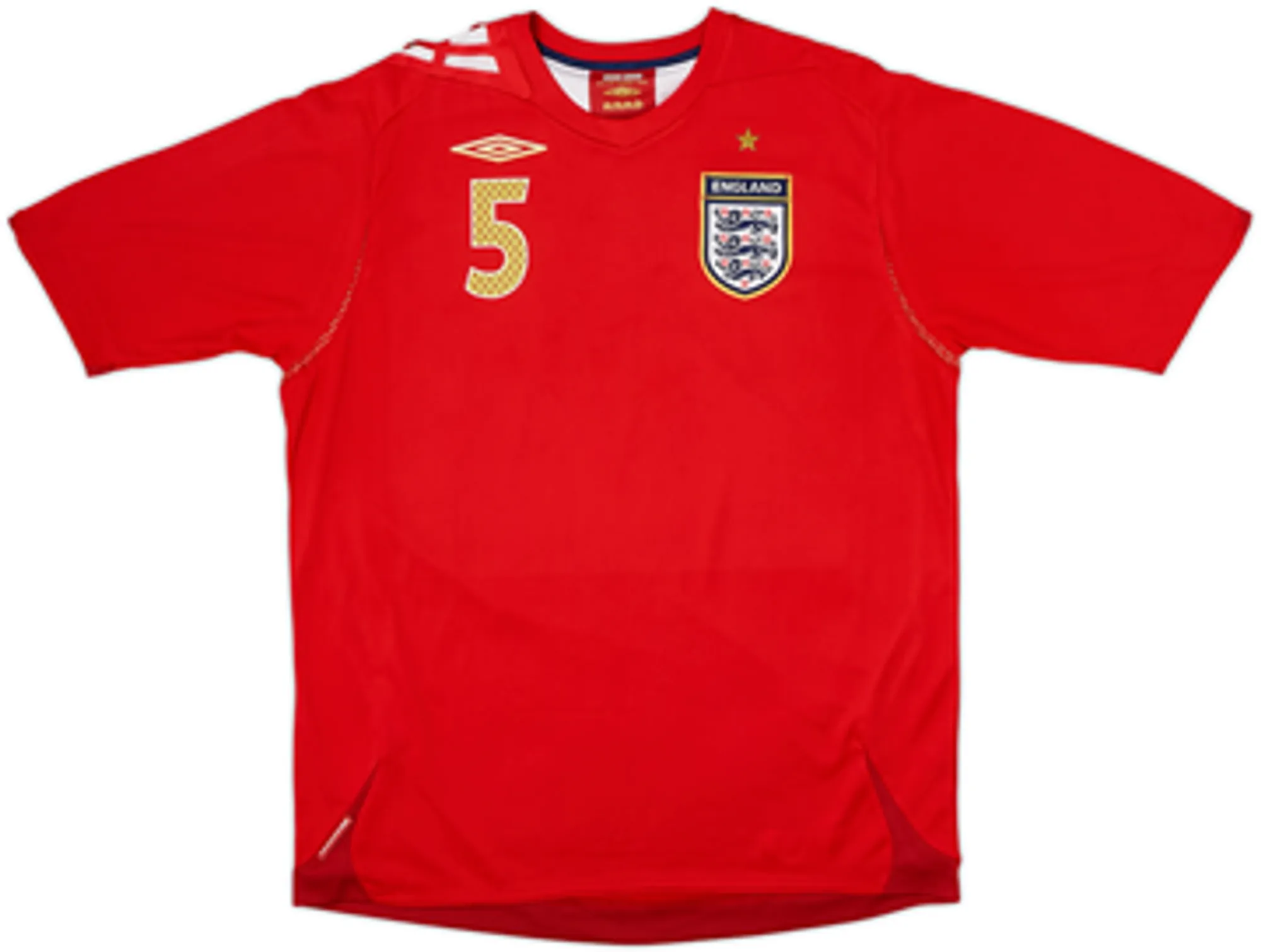 2006-08 England Away Shirt Ferdinand #5 - 6/10 - (L)