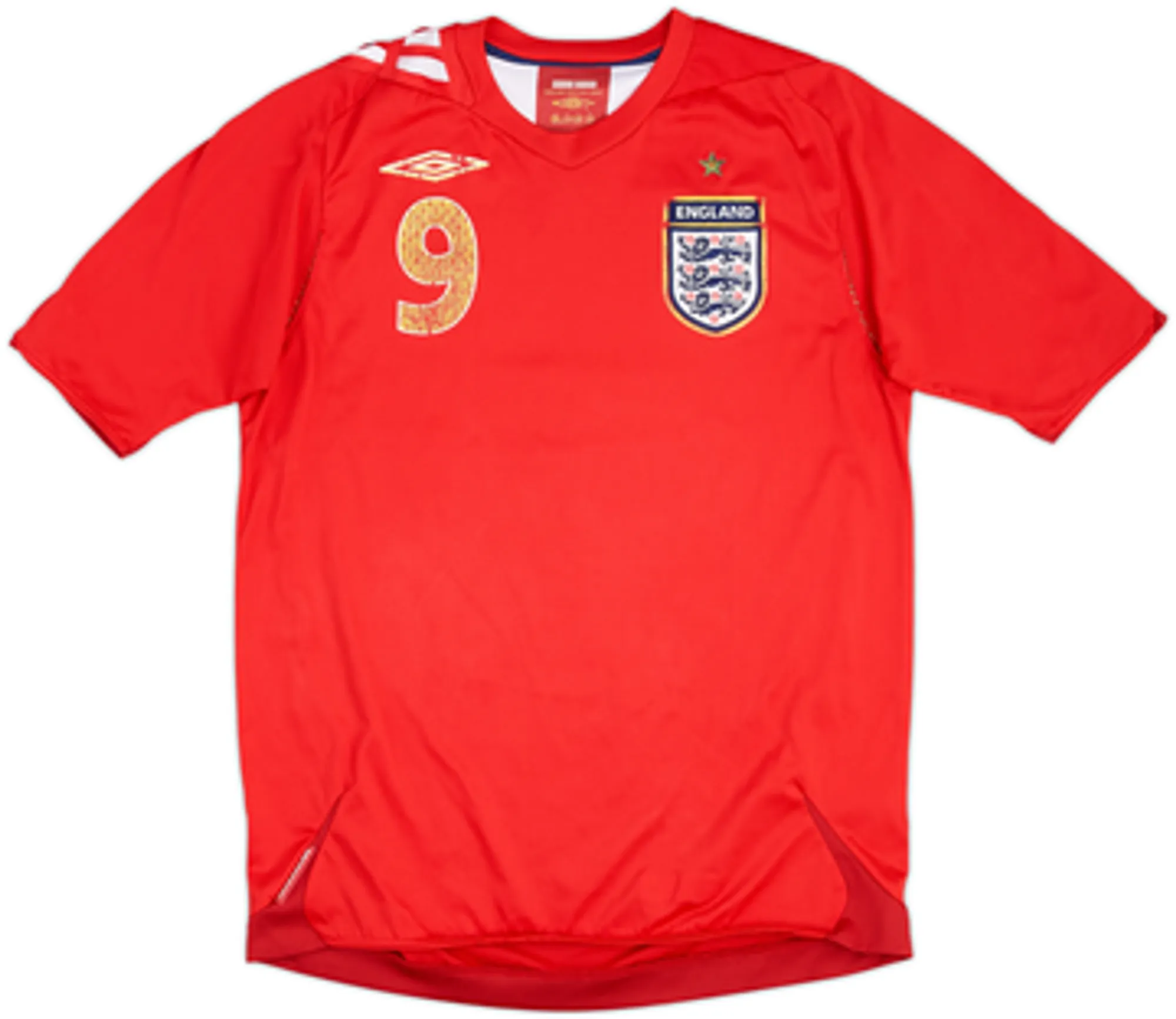 2006-08 England Away Shirt Rooney #9 - 3/10 - (S)