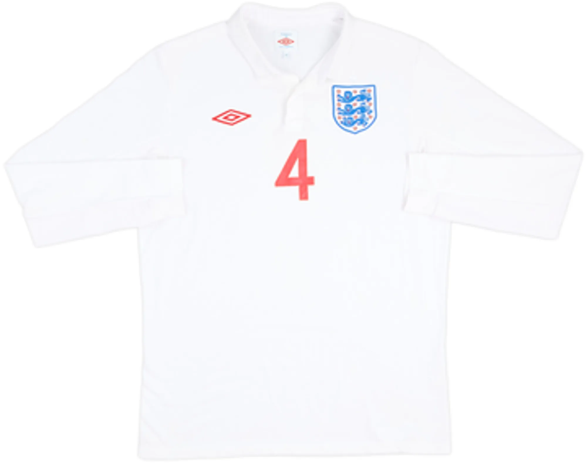 2009-10 England Home L/S Shirt Gerrard #4 - 6/10 - (M)