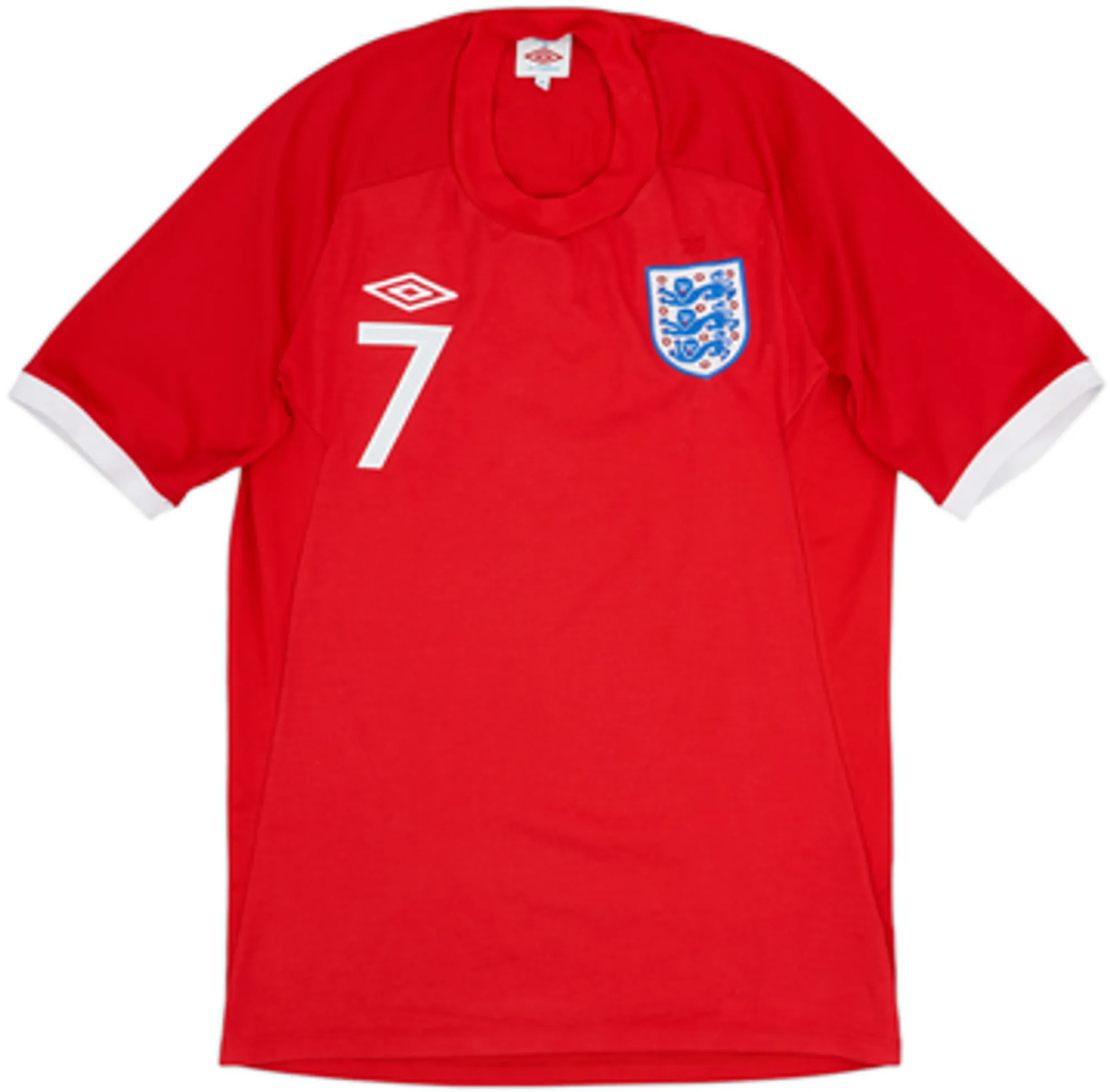 2010-11 England Away Shirt Beckham #7 - 9/10 - (M)