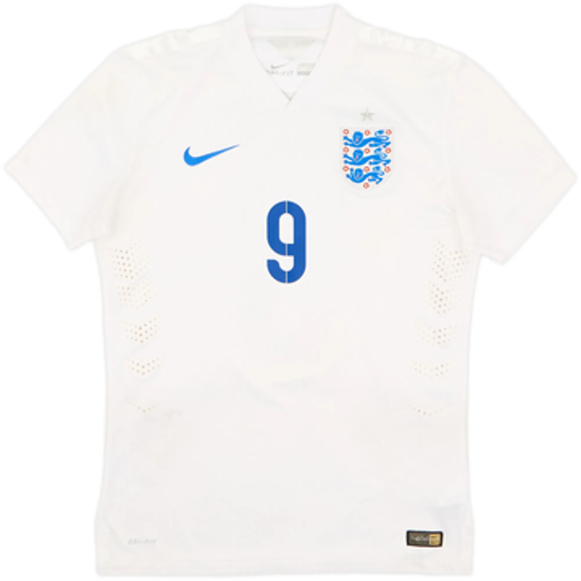 2014-15 England Authentic Home Shirt Sturridge #9 - 6/10 - (M)