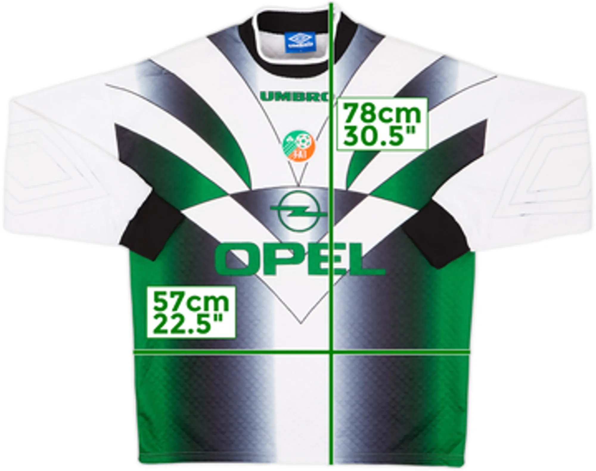 1996-98 Ireland GK Shirt - 8/10 - (L)