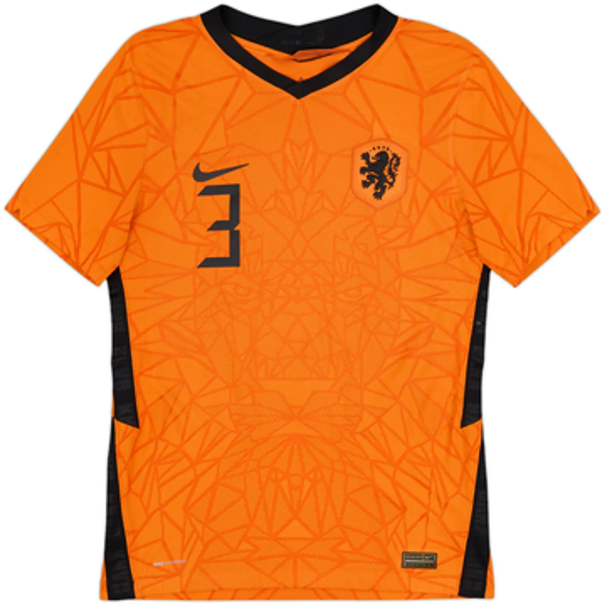 2020-21 Netherlands Authentic Home Shirt De Ligt #3 - 9/10 - (S)