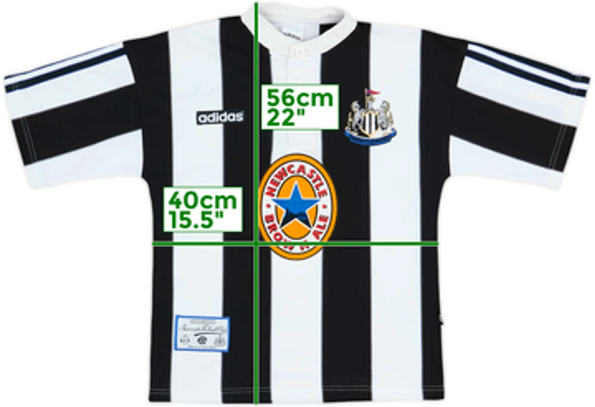 1995-97 Newcastle 'Signed' Home Shirt - 9/10 - (XL.Boys)