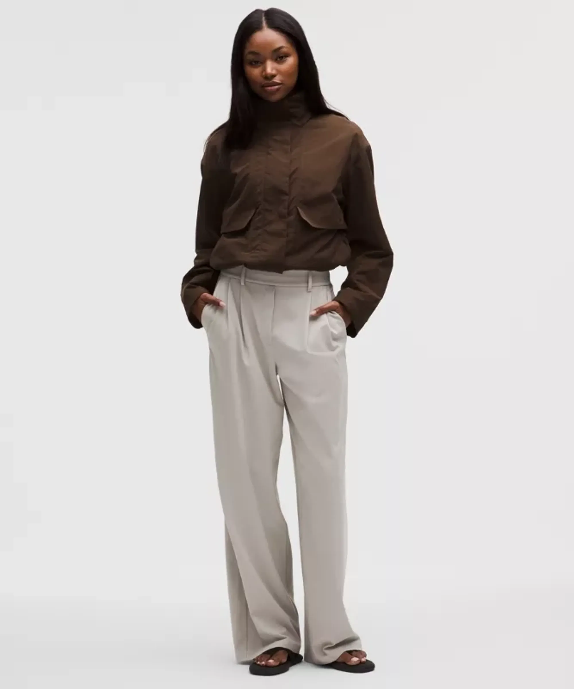 lululemon – Women's Daydrift High-Rise Wide-Leg Trousers Regular – Color Khaki – Size XL