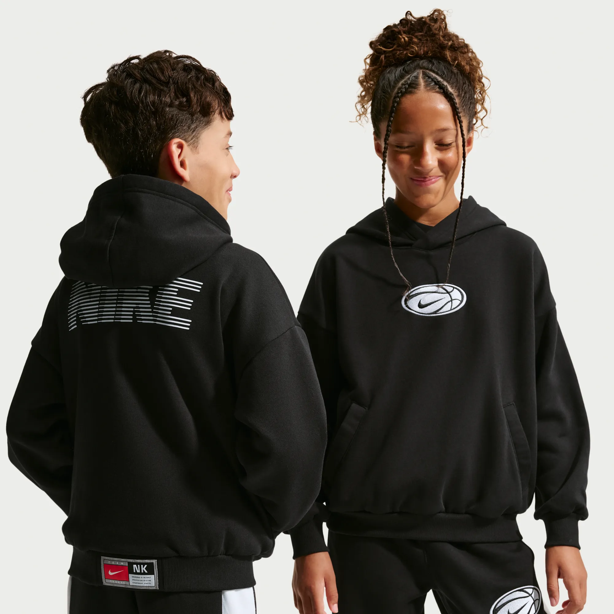Nike Older Kids' Dri-FIT Basketball Hoodie - Black - Fleece