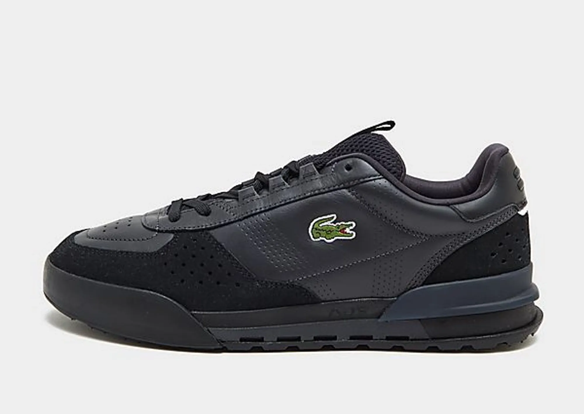 Lacoste Men’s Slam Break Leather Sneakers - Off Black / Black