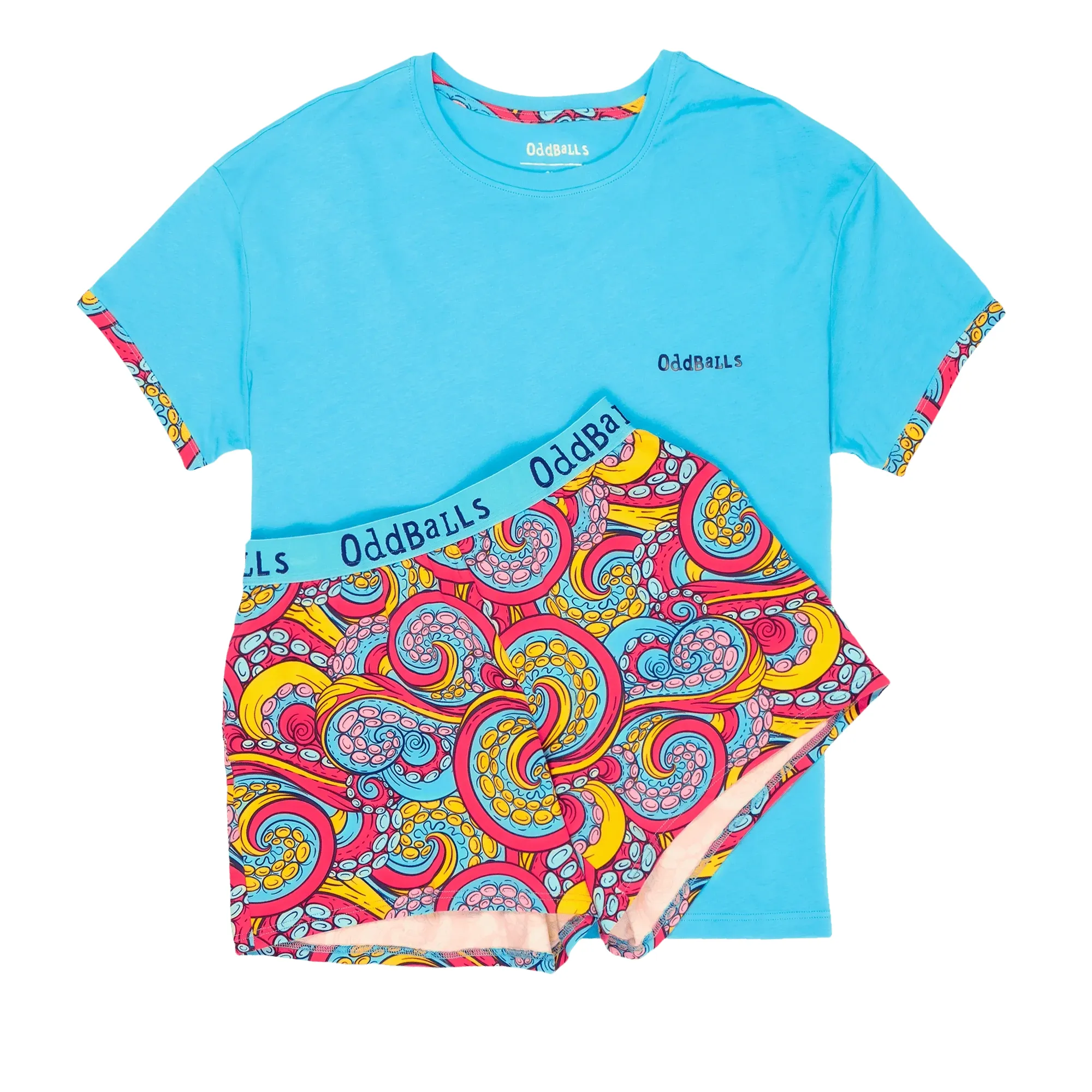 Tentacles - Women's Short Pyjamas Set (T-Shirt & Shorts)