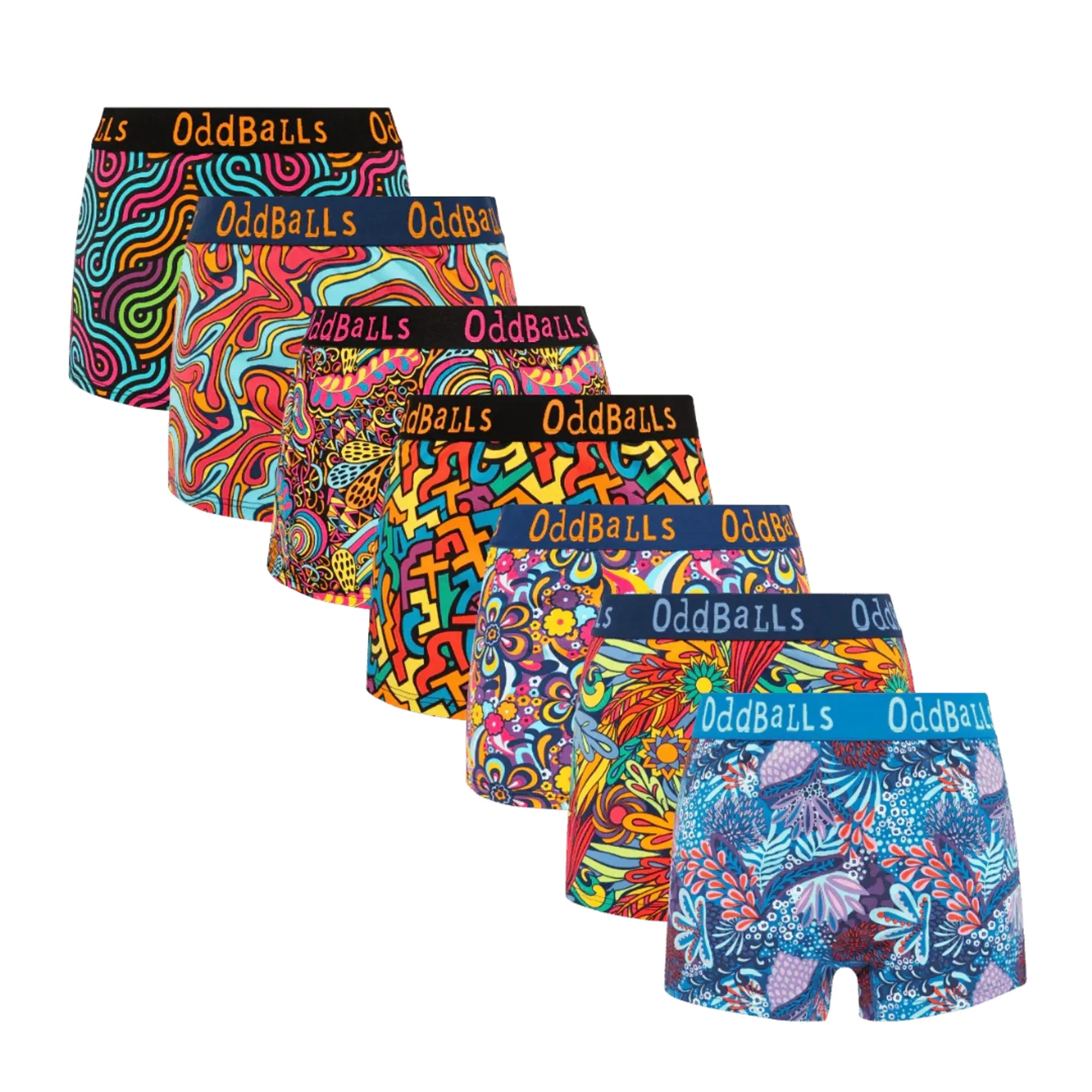 Midnight Sun Bundle - Ladies Cotton Boxer Shorts 7 Pack