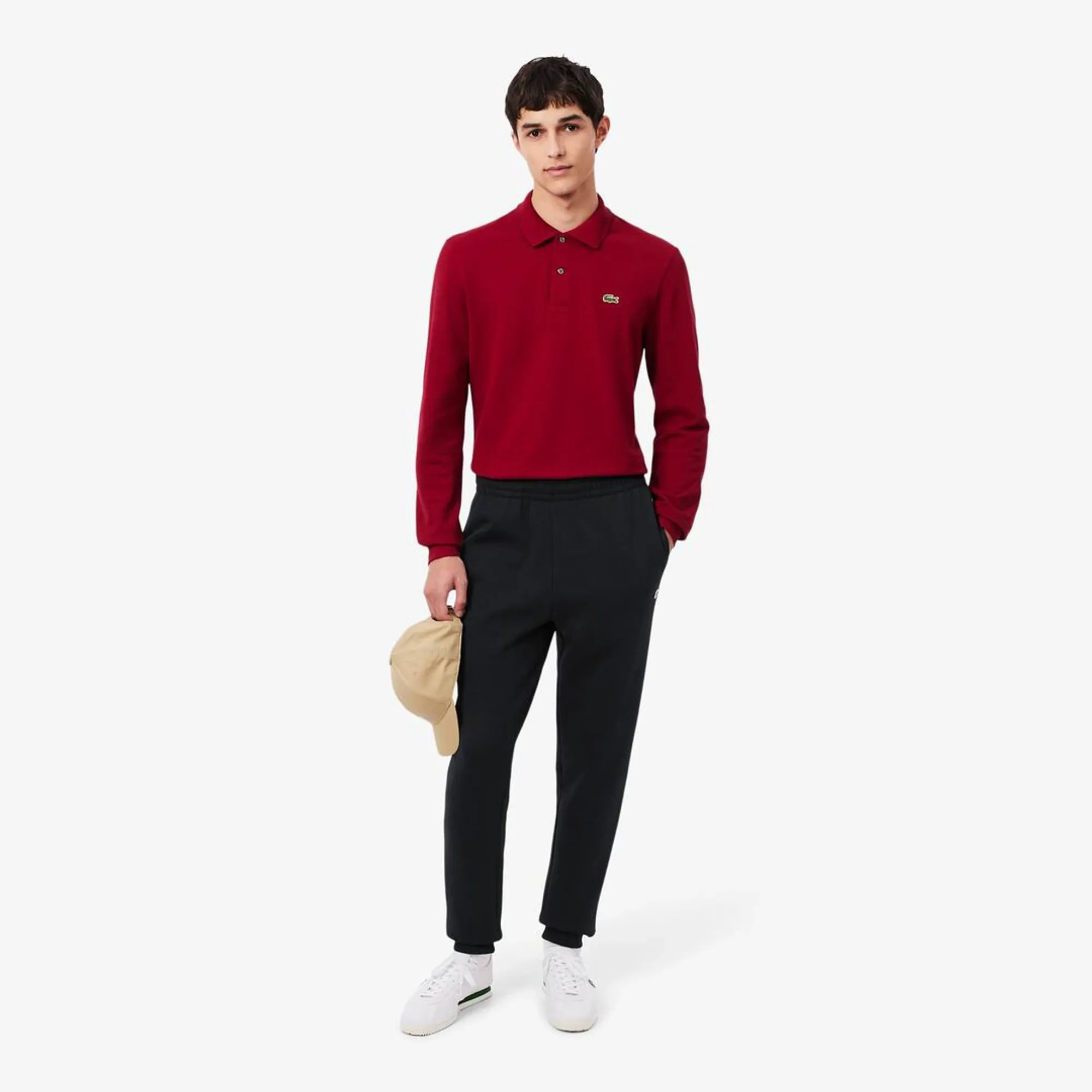 Lacoste Tapered Fit Fleece Sweatpants - Noir