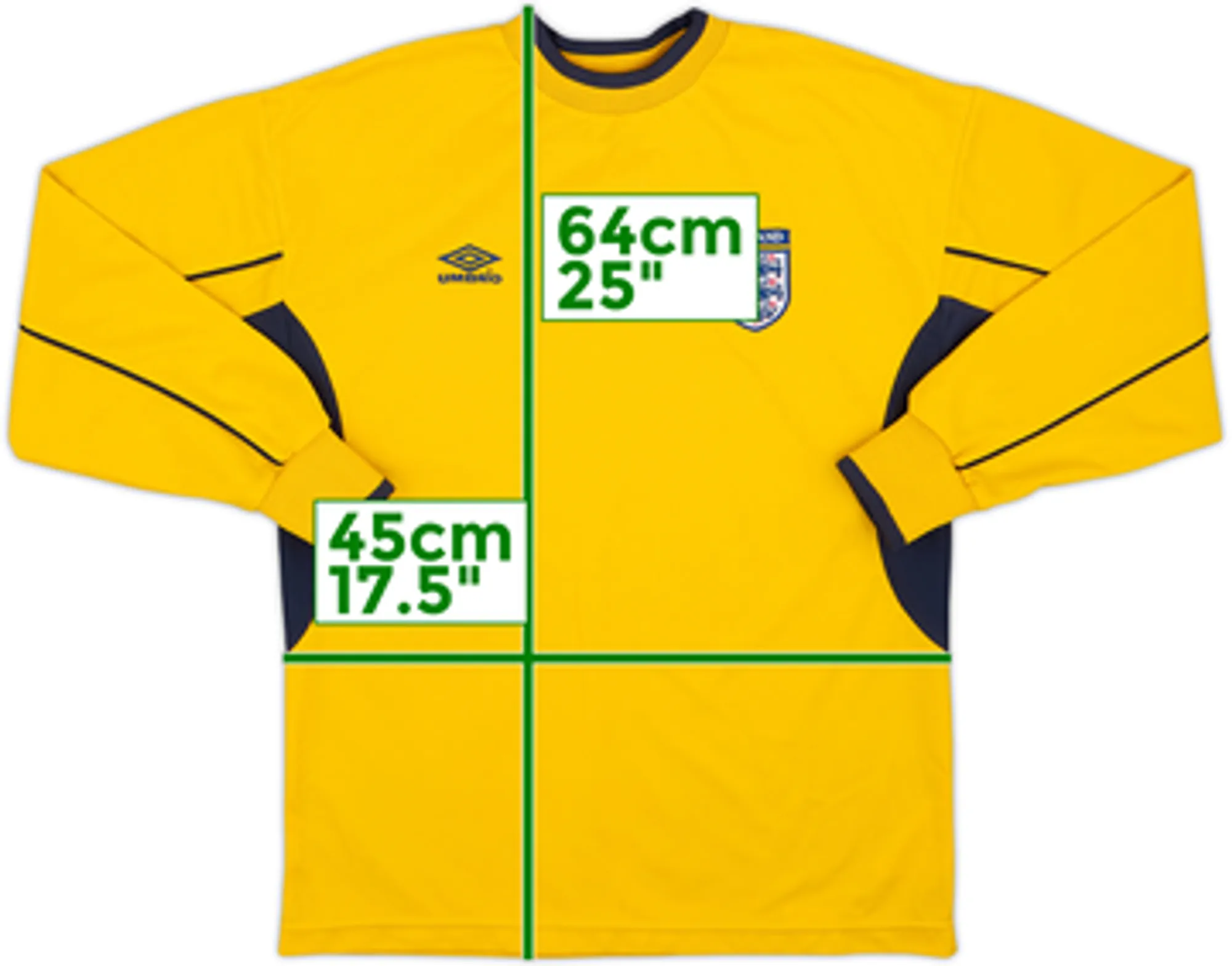 1999-01 England GK Shirt - 8/10 - (L.Boys)