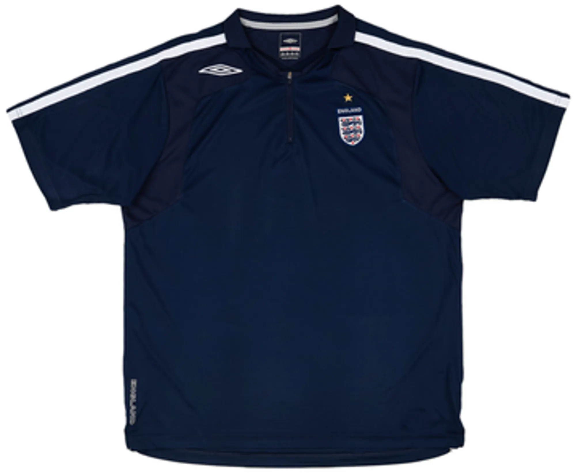 2005-07 England Umbro 1/4 Zip Polo Shirt - 9/10 - (XL)