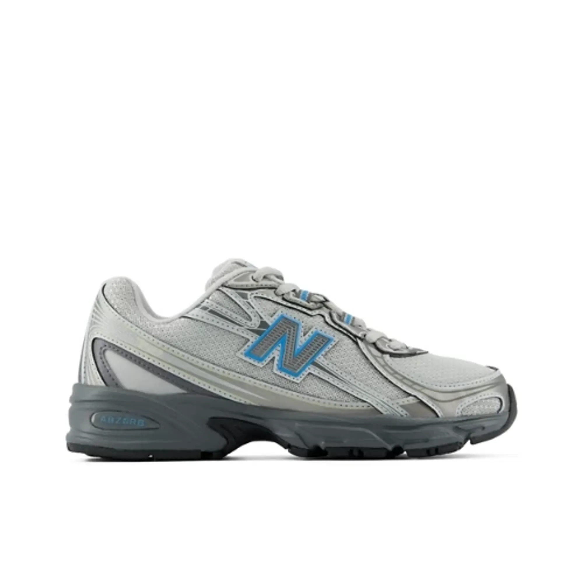 New Balance Kids 740 Lace in Grey/Blue Synthetic