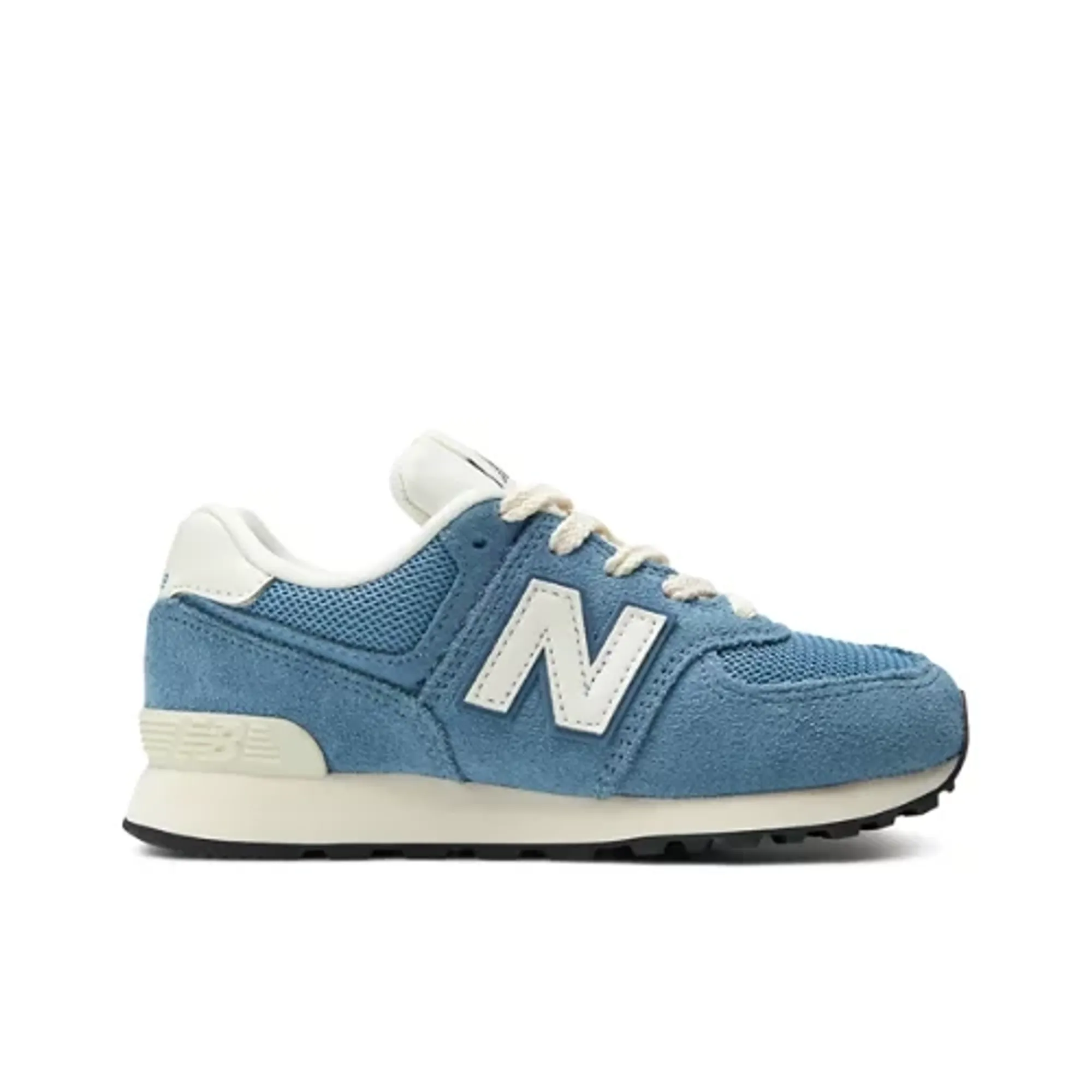New Balance Kids 574 Lace in Blue/White Suede/Mesh