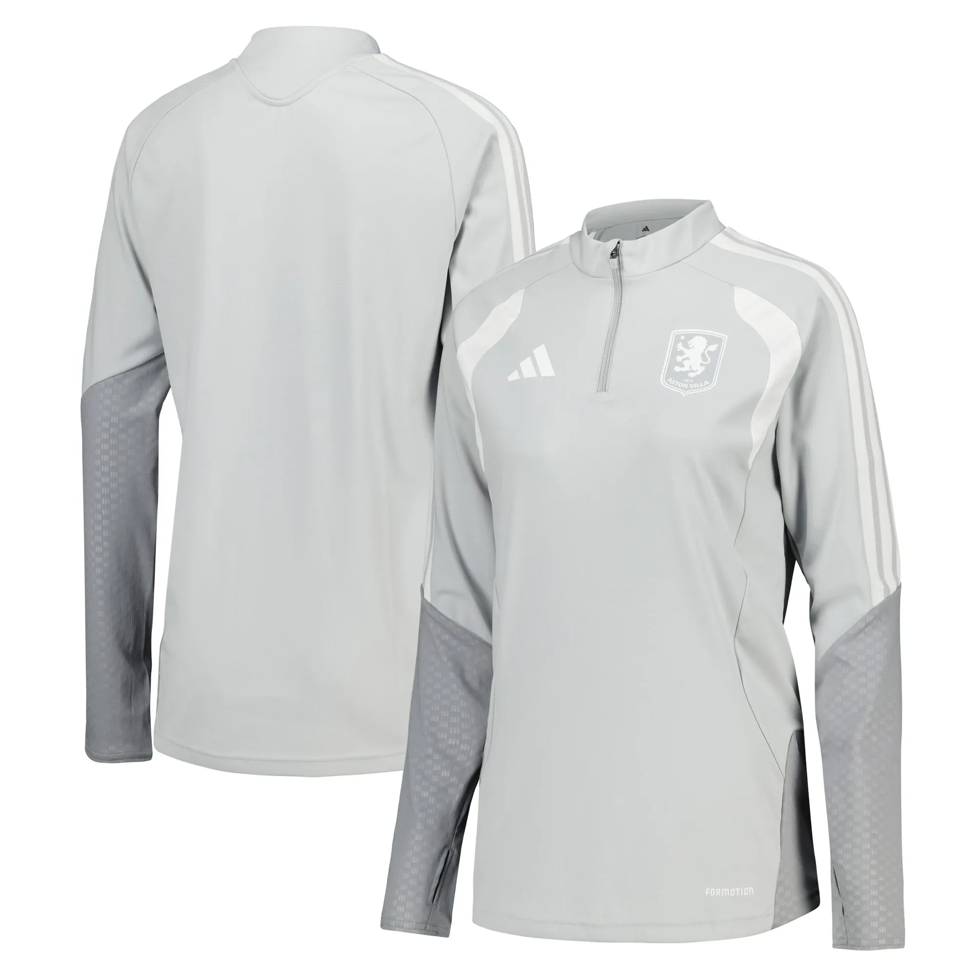 Aston Villa adidas Training Top - Light Grey - Womens