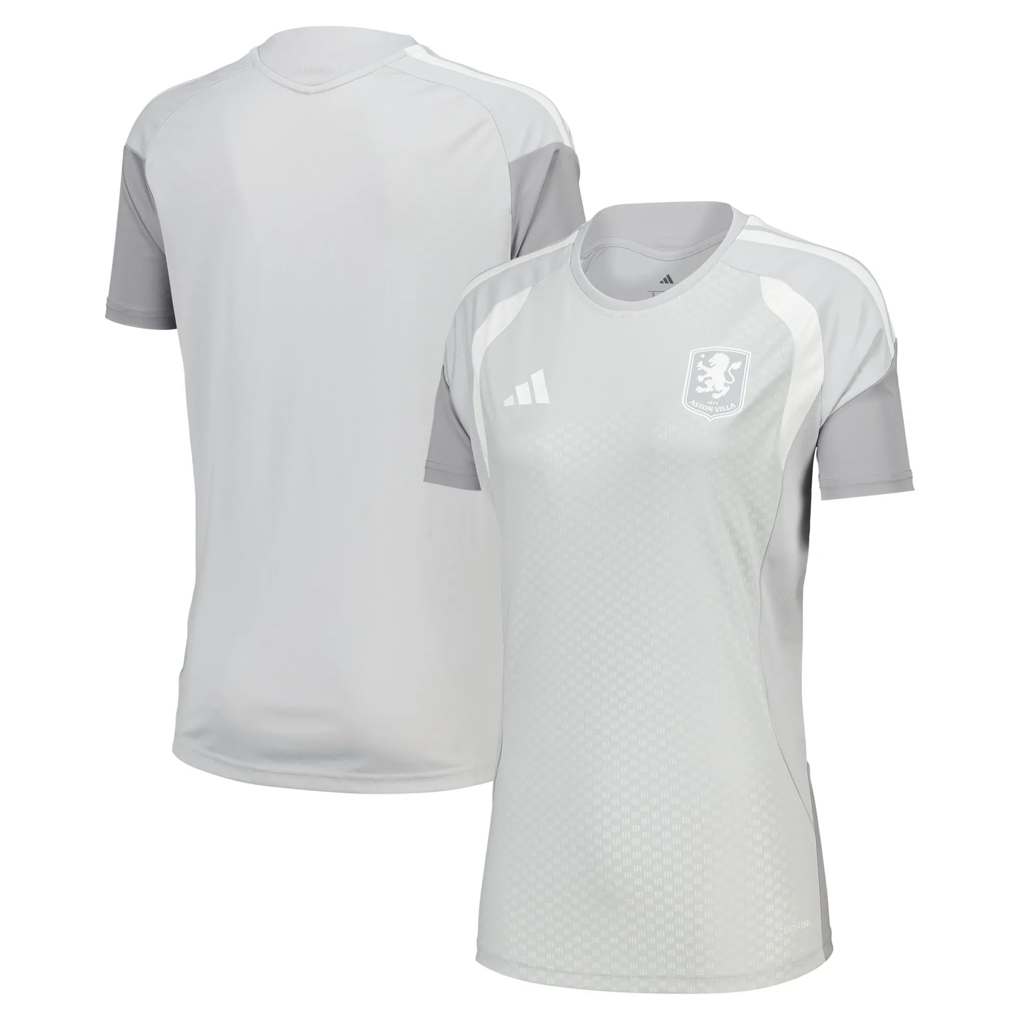 Aston Villa adidas Training Jersey - Light Grey - Womens