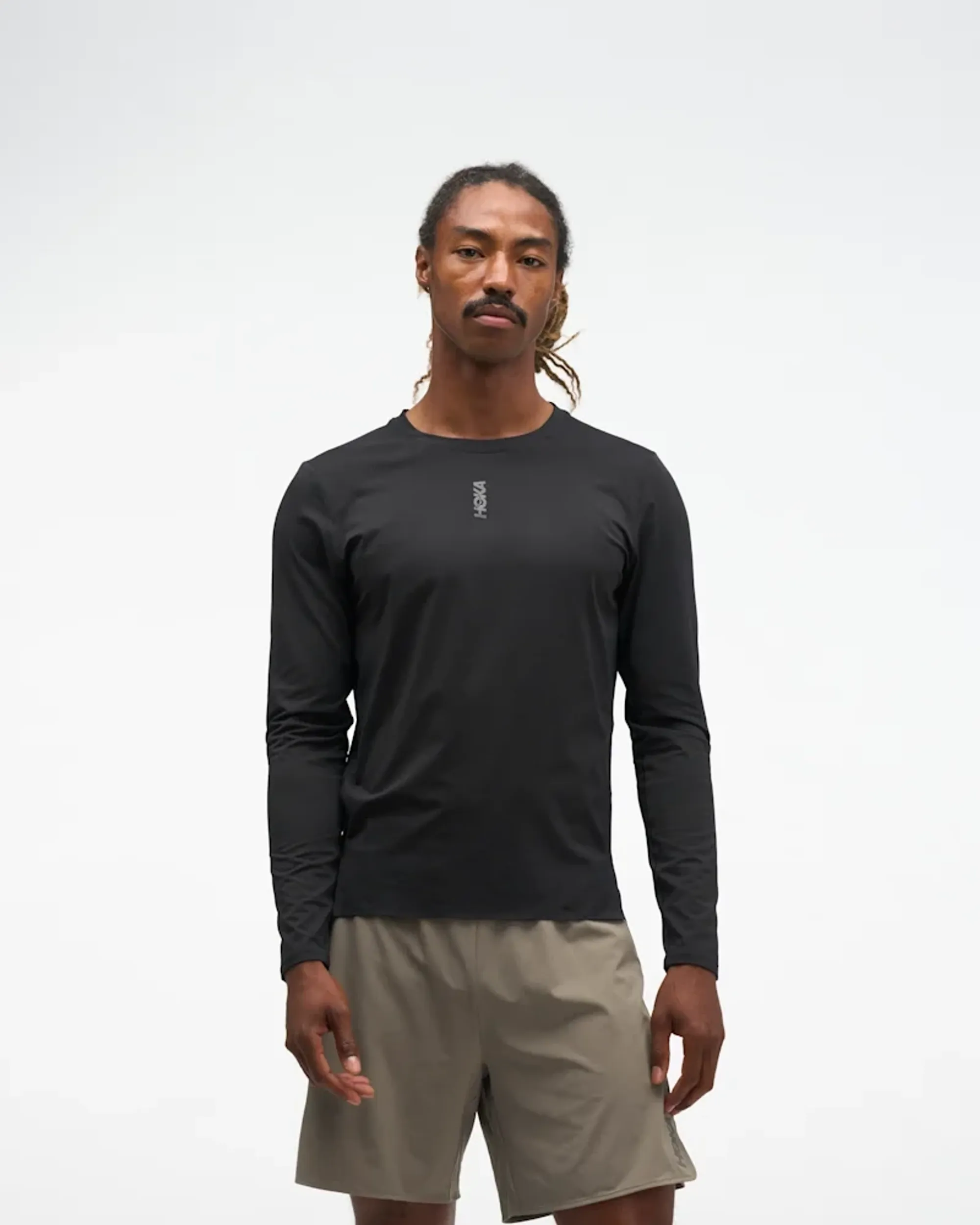 Hoka Men's Everyrun Long Sleeve Top In Black