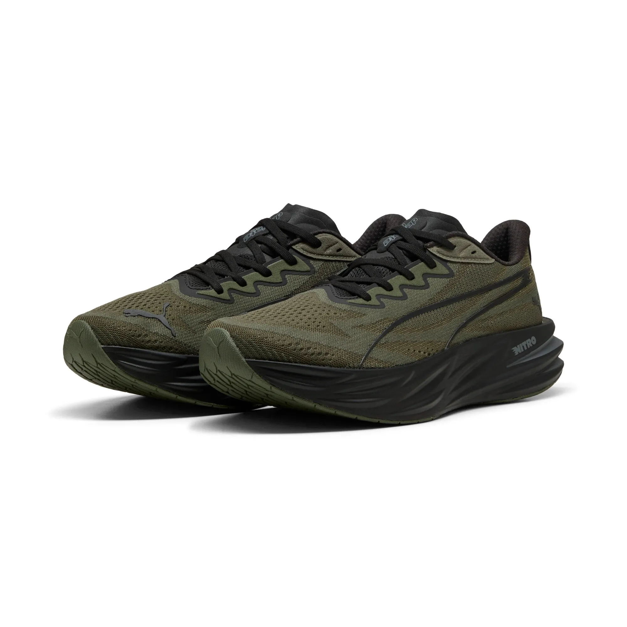 PUMA Deviate Pure NITRO Running Shoes Men in Green | Size 10