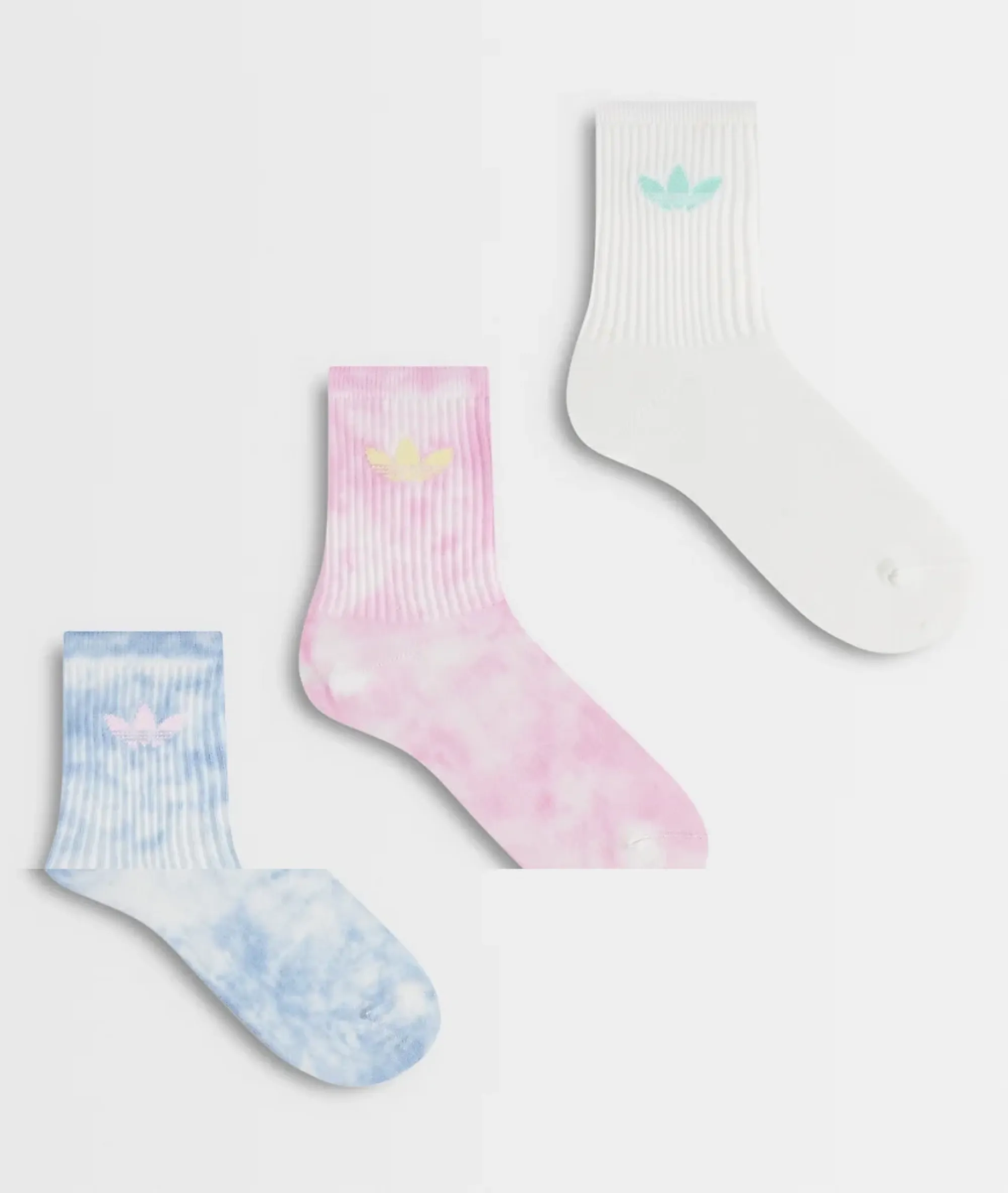 Adidas Tie Dye Crew Socks 3-Pack Off White/ Wonder Beige/ Dark Brown S