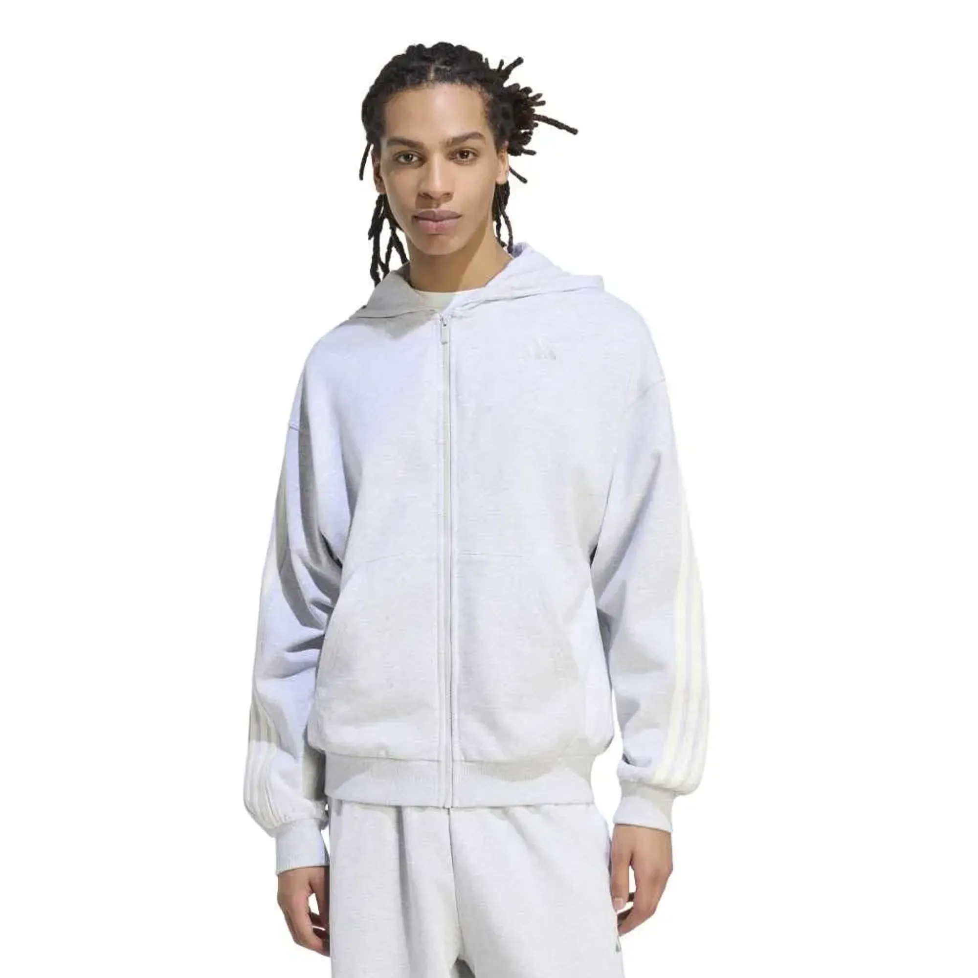 Adidas Kit 3 Stripes Full Zip Sweatshirt