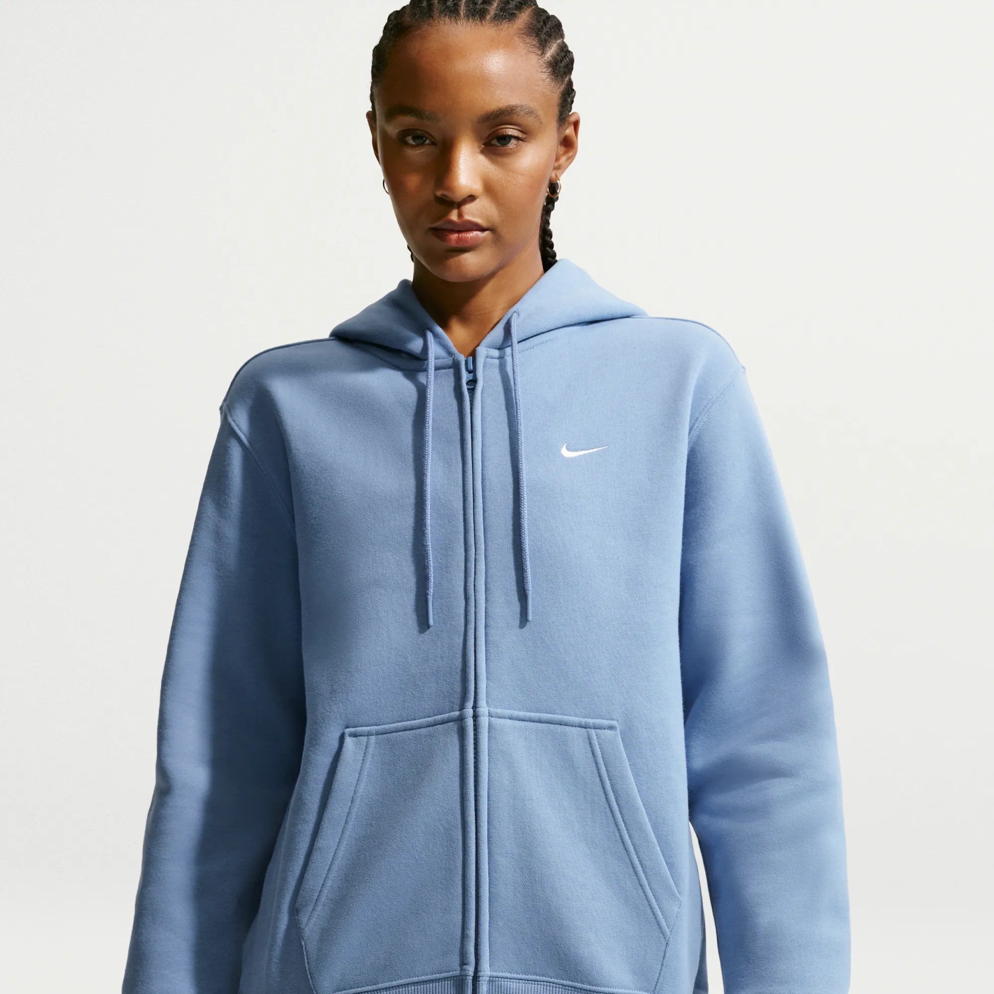 Nike Studio Fleece Medium Weight Women's Full-Zip Hoodie - Blue - Fleece