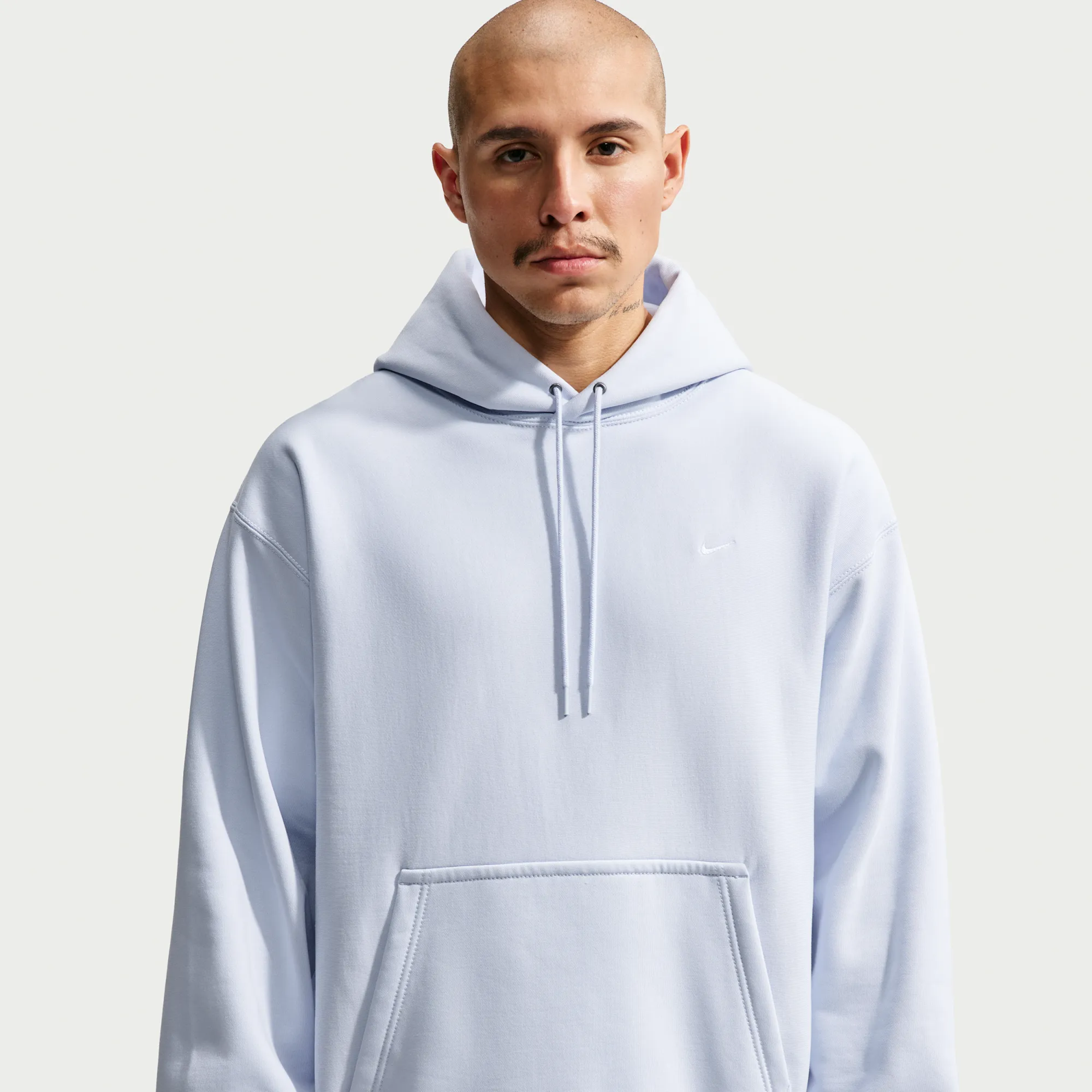 Nike Solo Swoosh Men's Pullover Hoodie - Grey - Fleece
