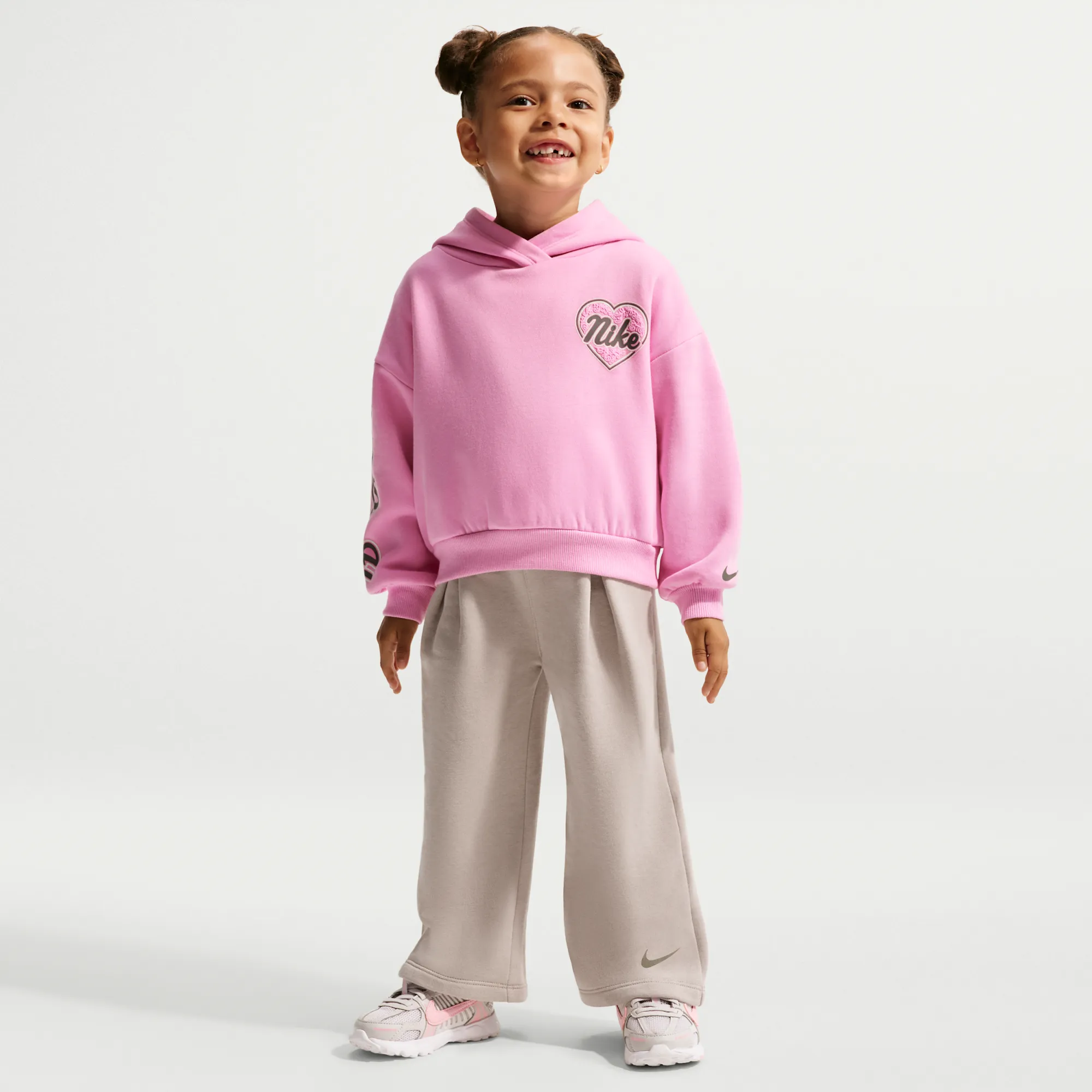 Nike Toddler Juxta-Girl 2-Piece Wide-Leg Trousers Set - Brown