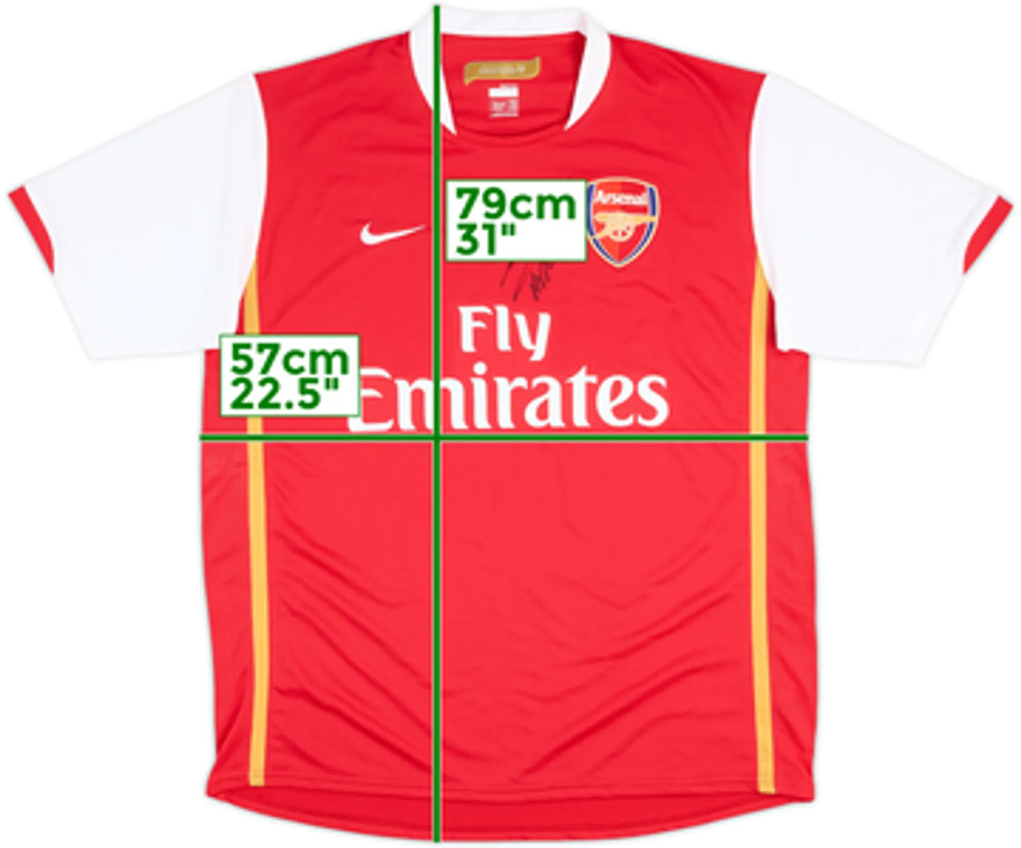 2006-08 Arsenal Signed Home Shirt - 9/10 - (L)