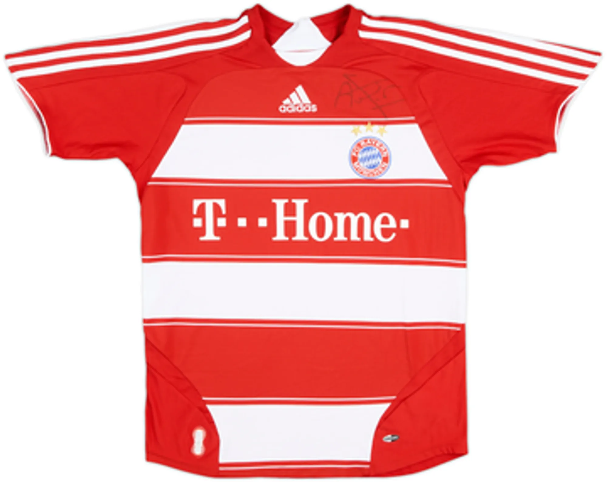 2007-08 Bayern Munich Signed Home Shirt Ribery #7 - 6/10 - (L.Boys)