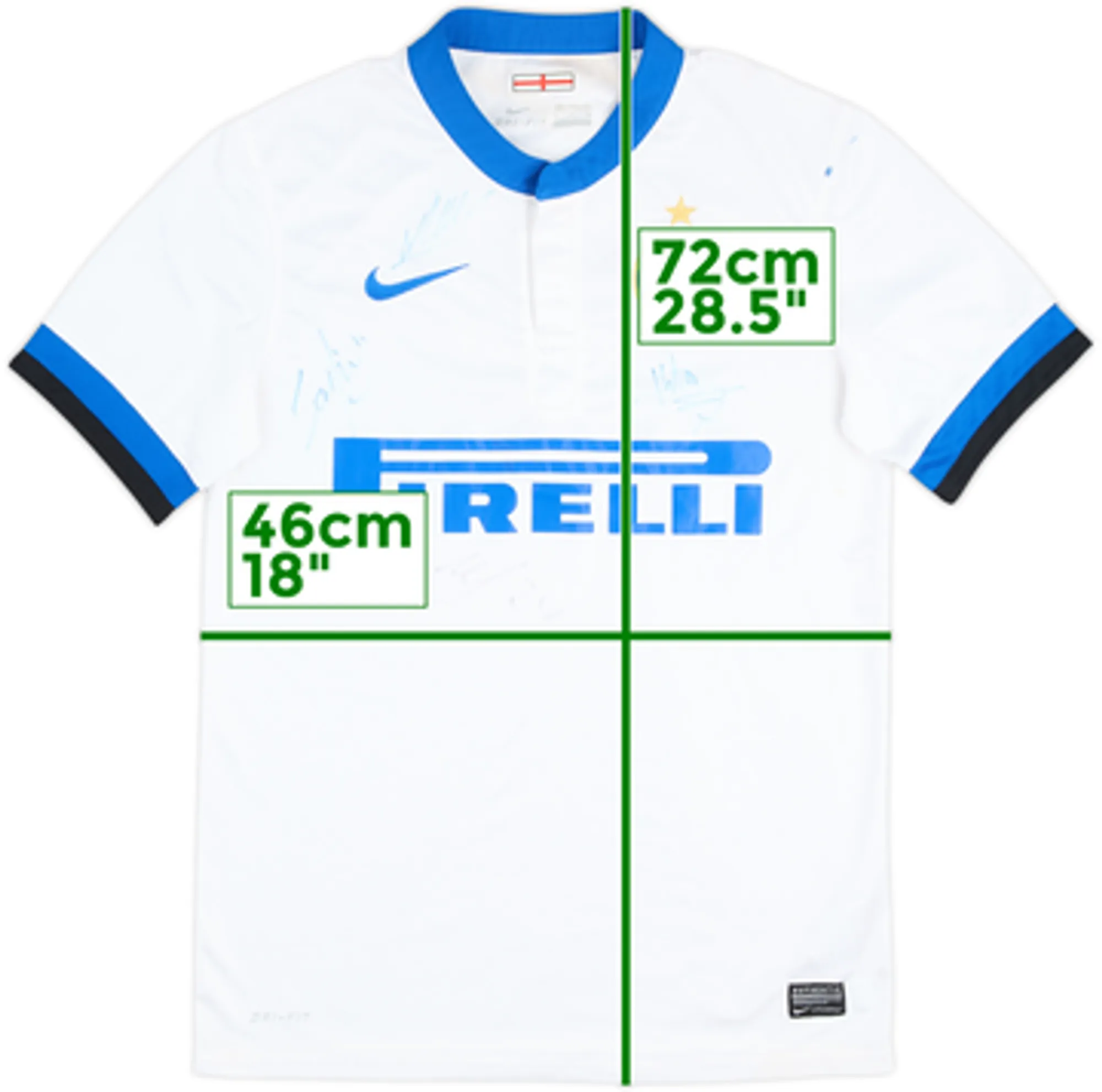2013-14 Inter Milan Signed Away Shirt - 5/10 - (S)