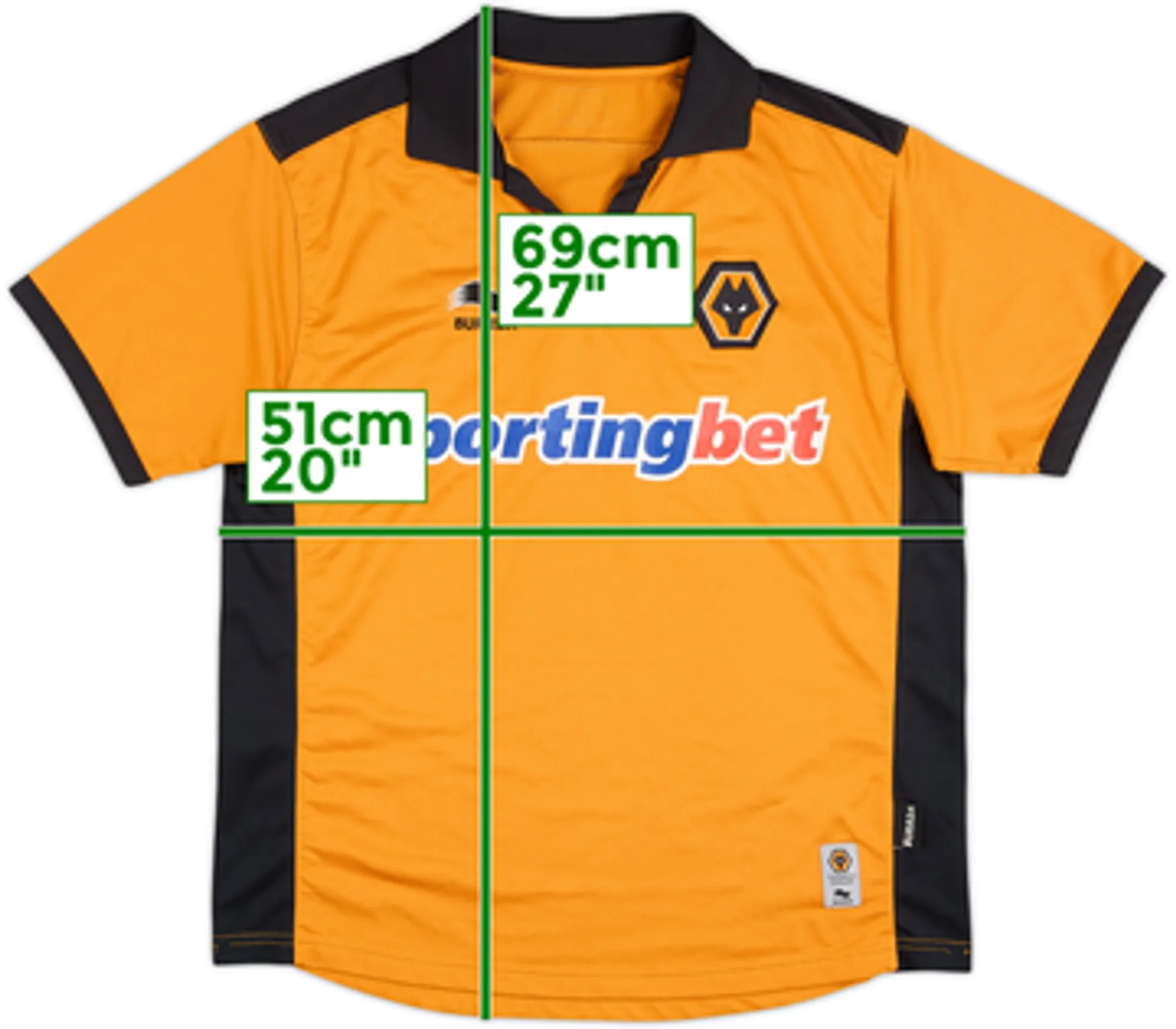 2010-11 Wolves Home Shirt - 7/10 - (S)