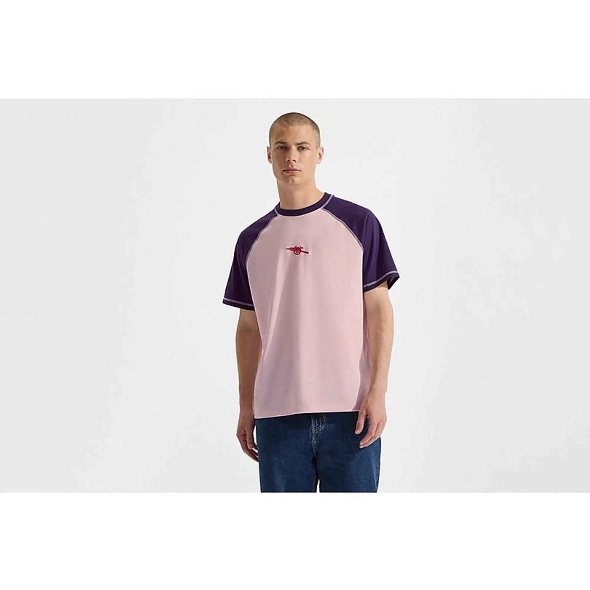 Arsenal Essentials Contrast Pink T-Shirt, Pink
