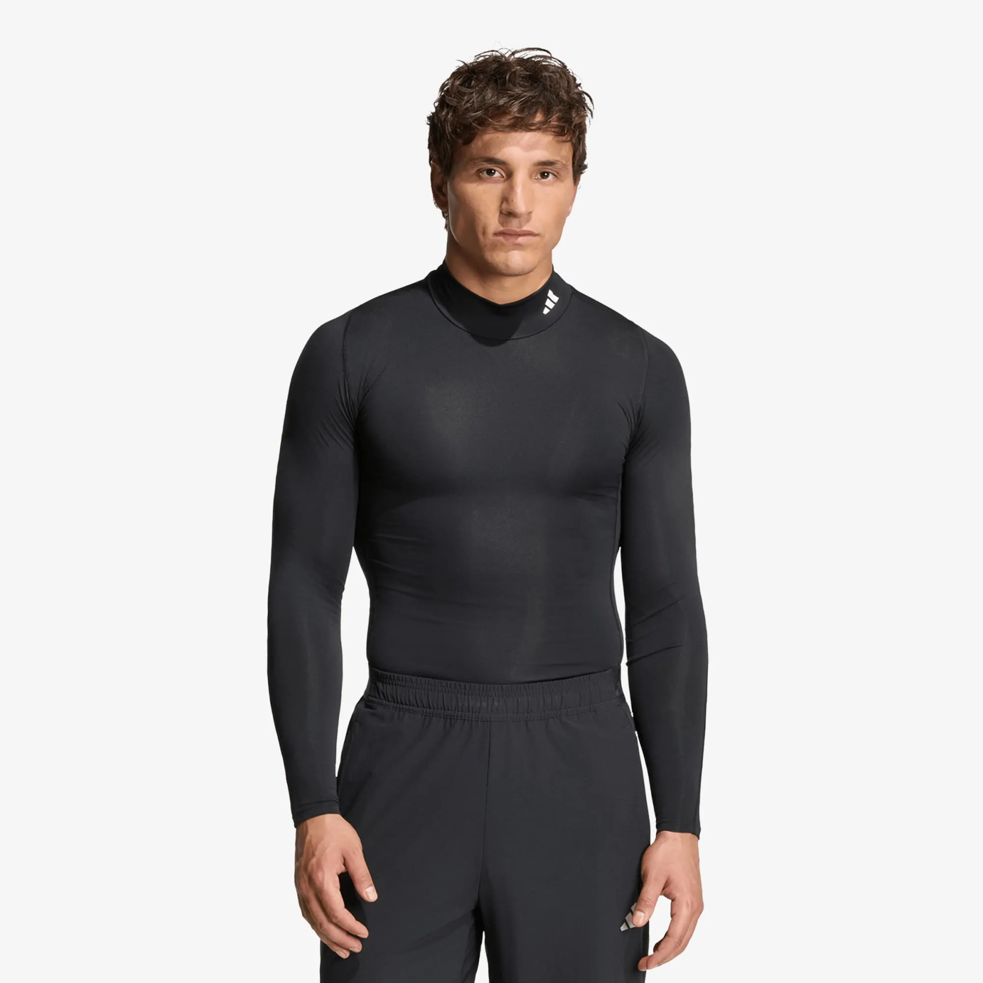 T-Shirt Adidas Techfit Compression Training Mock Neck Long Sleeve T-Shirt Black Xl