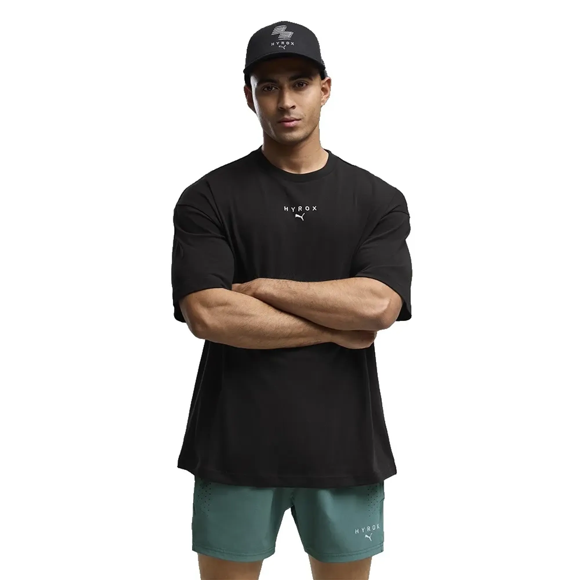 PUMA x HYROX Lifestyle Oversize T-Shirt Men in Black | Size Medium