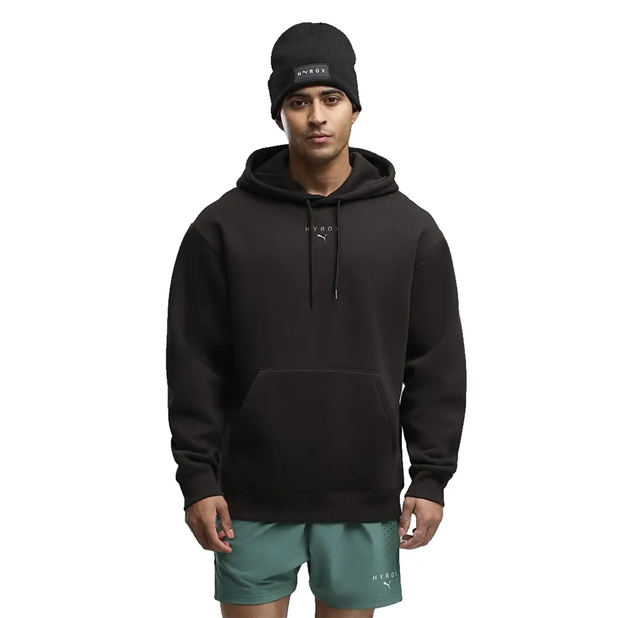 PUMA x HYROX Heavyweight Hoodie Men in Black | Size Small