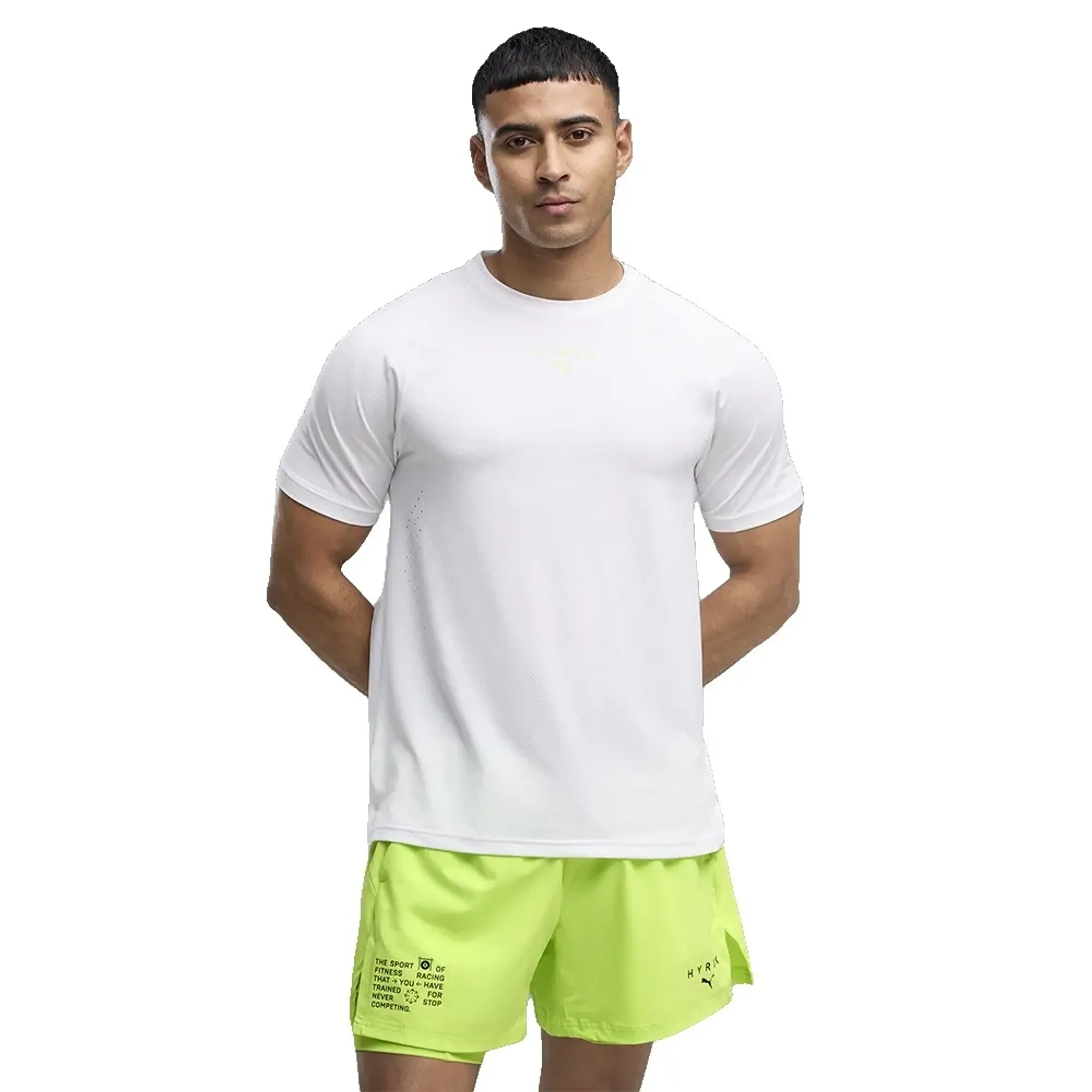 PUMA x HYROX PWRMODE T-Shirt Men in White | Size Small