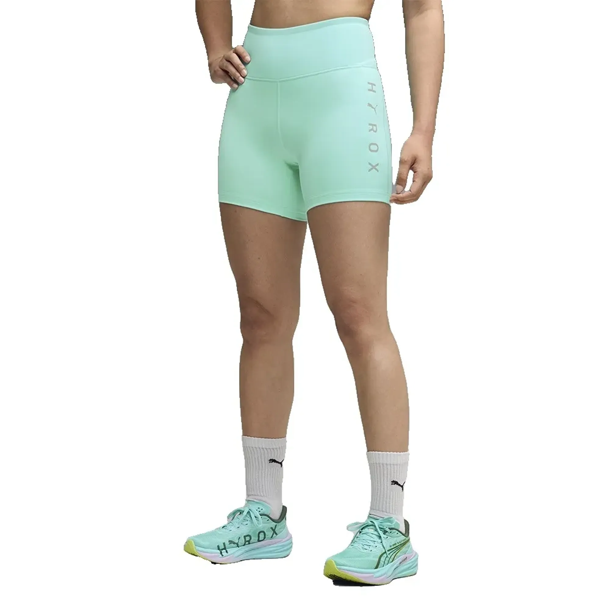 PUMA x HYROX Essentials 5" Short Tights Women in Green | Size 3XL
