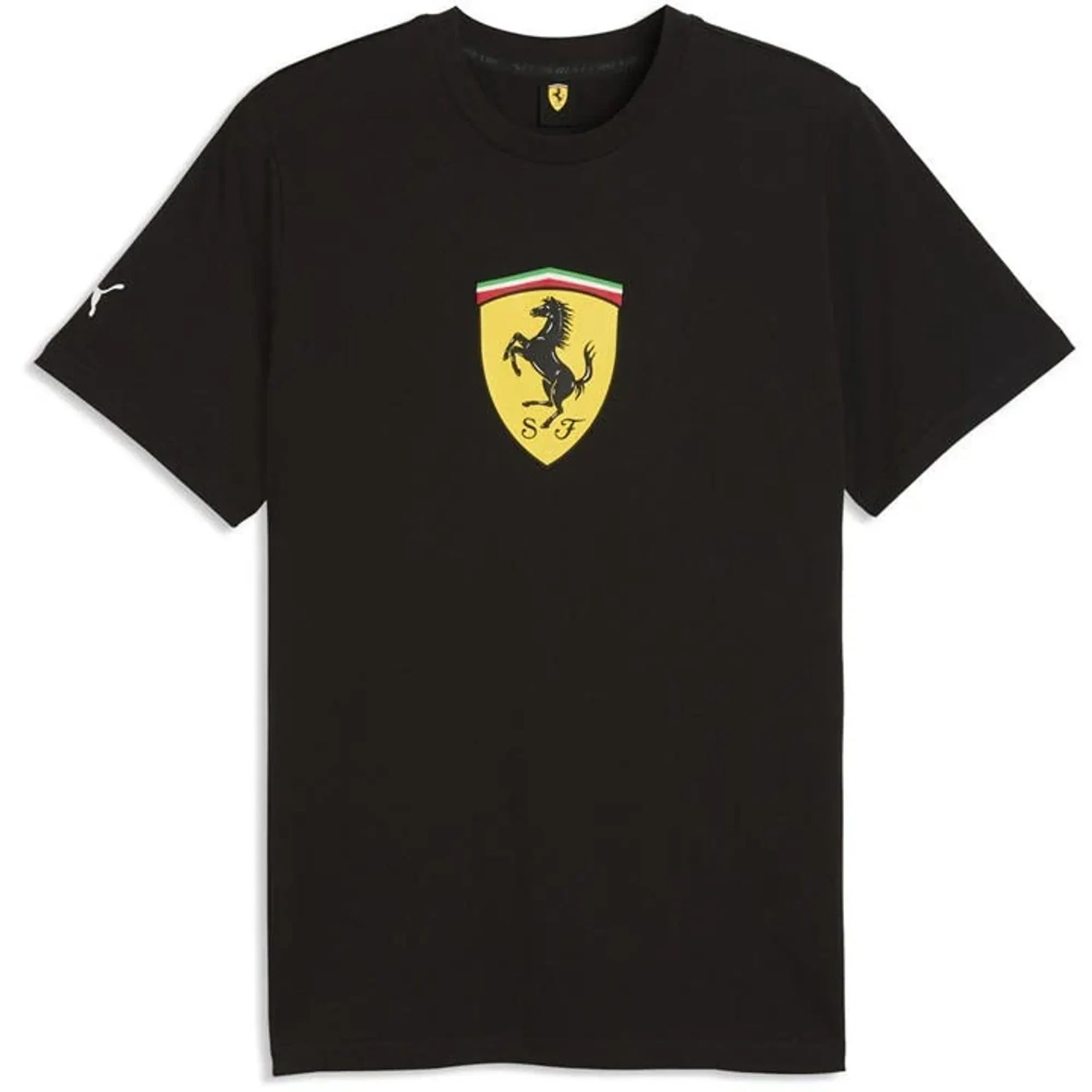 Scuderia Ferrari Coloured Shield T-Shirt Men in Black | Size Large