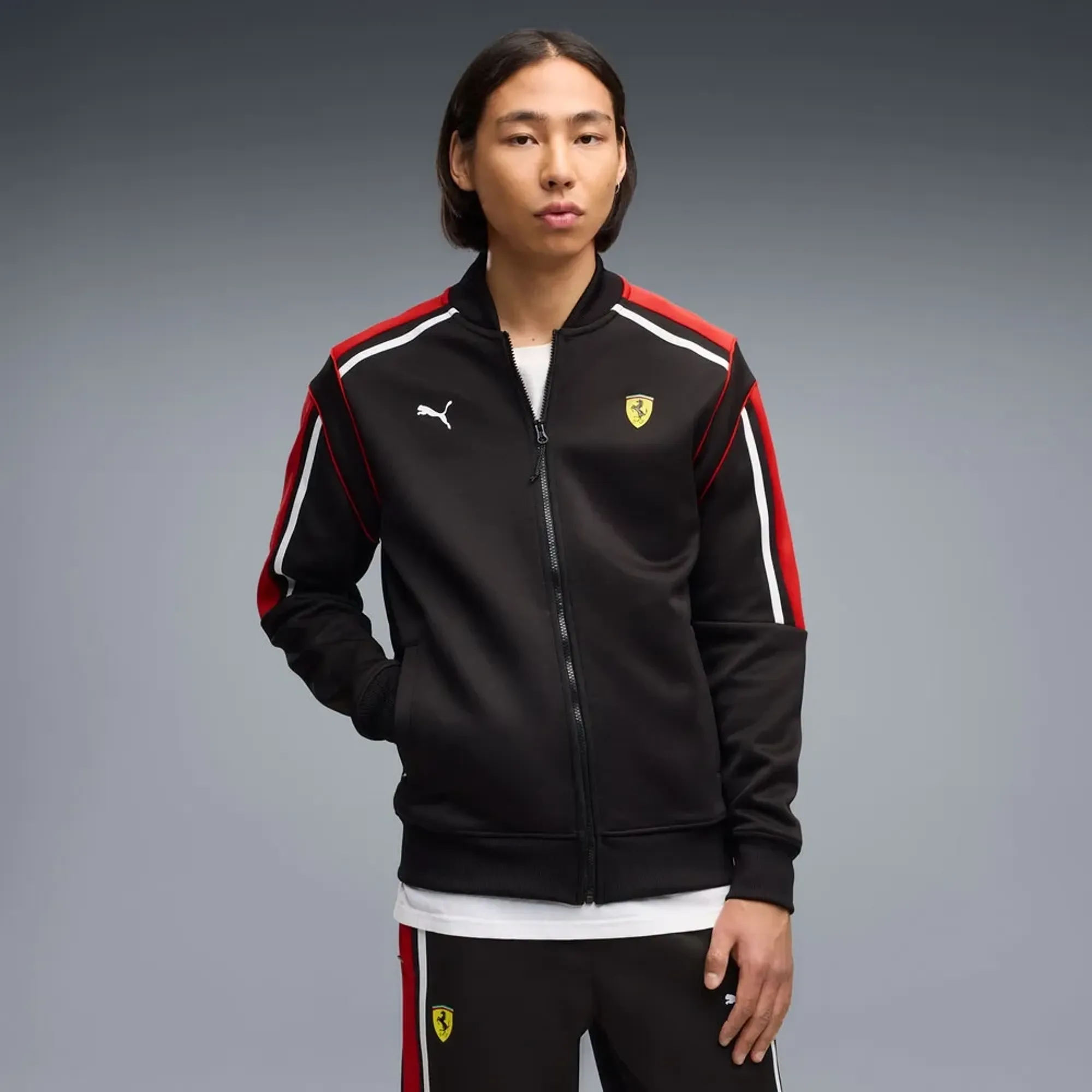 Scuderia Ferrari MT7 Track Jacket Men in Black | Size Large