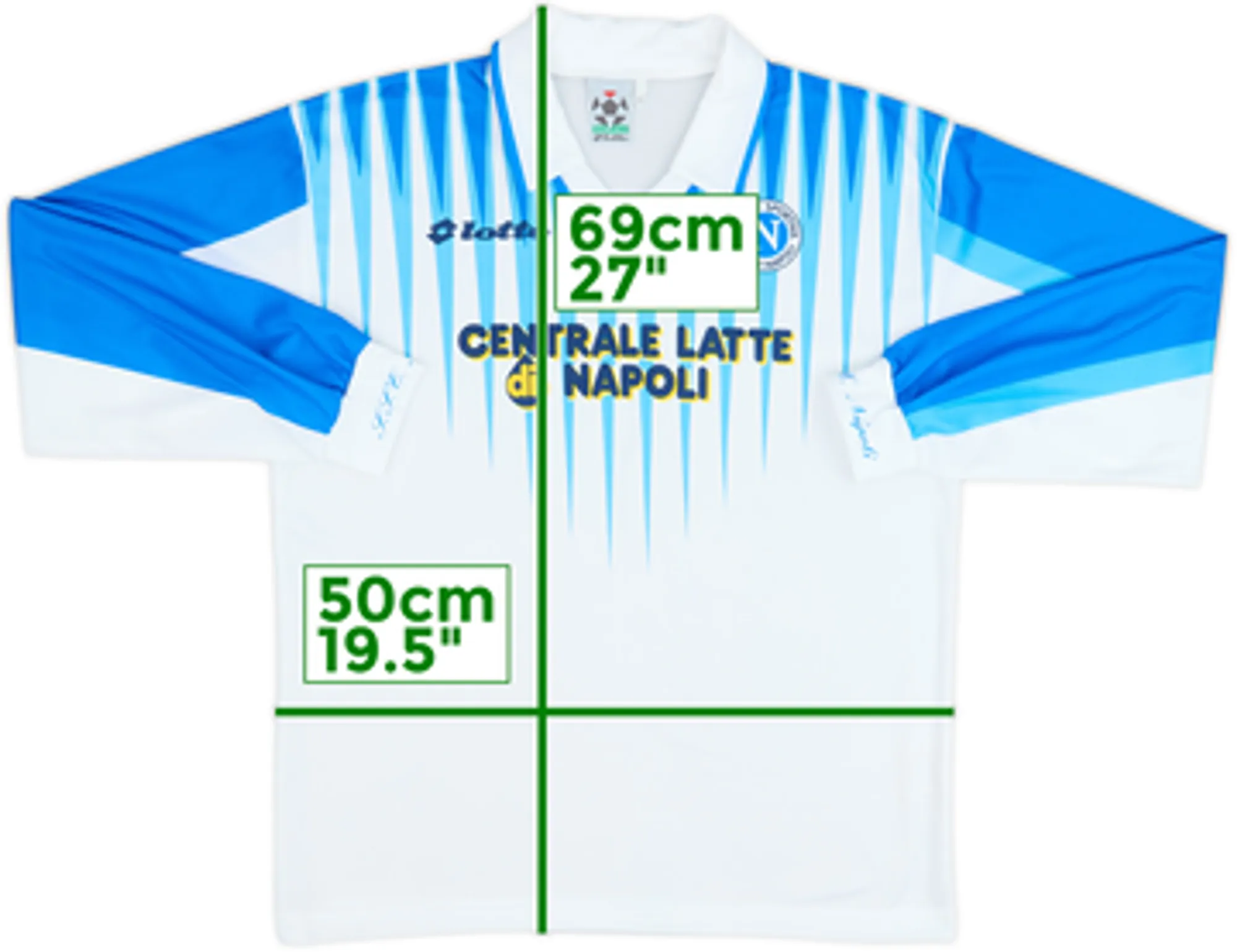 1996-97 Napoli Away L/S Shirt - 9/10 - (XL.Boys)