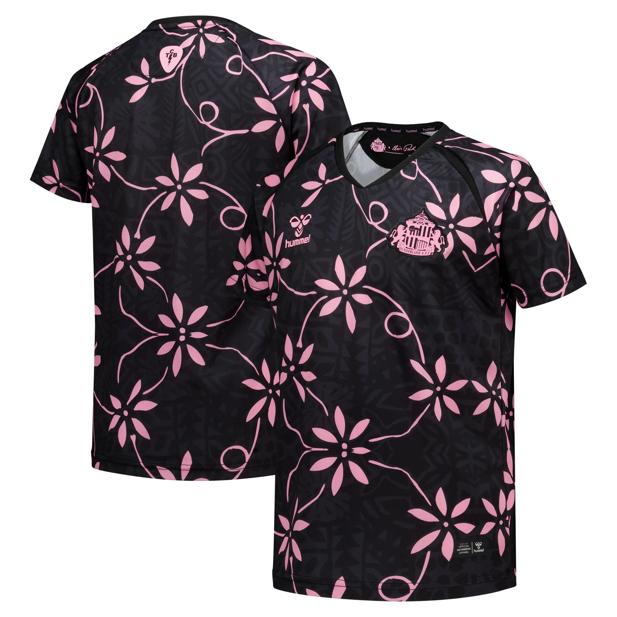 Sunderland x Elvis Hummel Away Matchday Jersey - Black - Kids