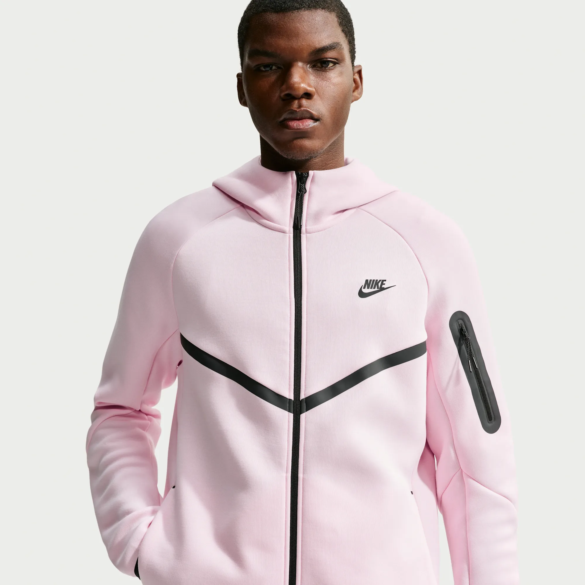 Nike Tech Men's Fleece Windrunner Full-Zip Jacket - Pink - Fleece