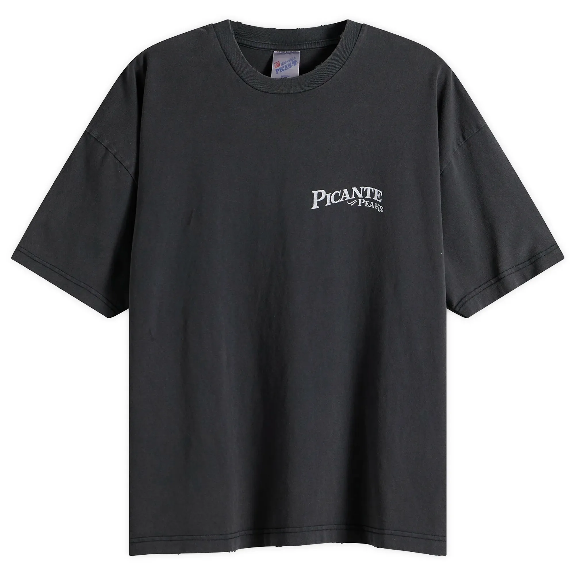 Picante Men's Peaks Patch T-Shirt Vintage Black