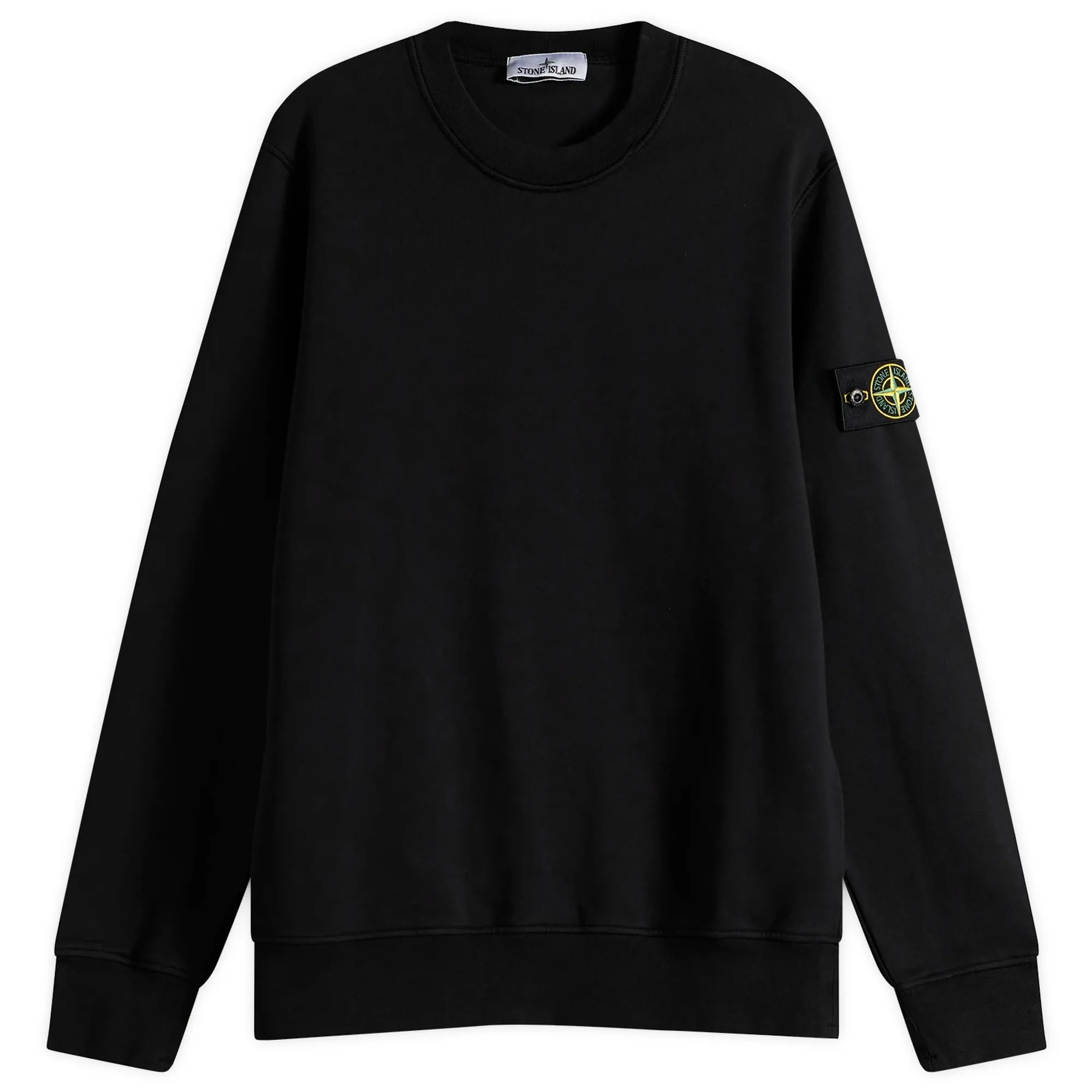 Stone Island Men's Organic Cotton Fleece Sweatshirt Black