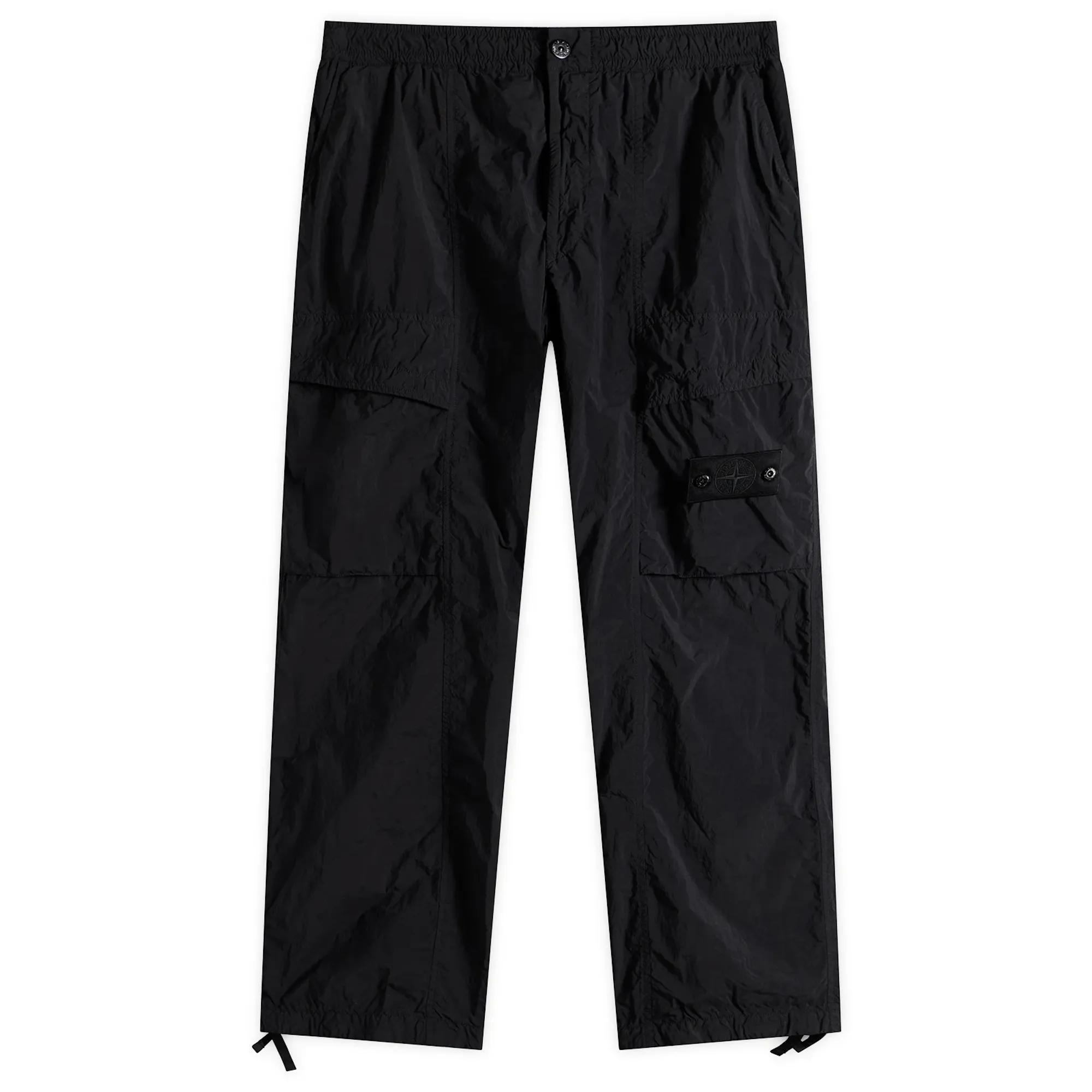 Stone Island Men's Ghost Nylon Smerigliato Cargo Trousers Black