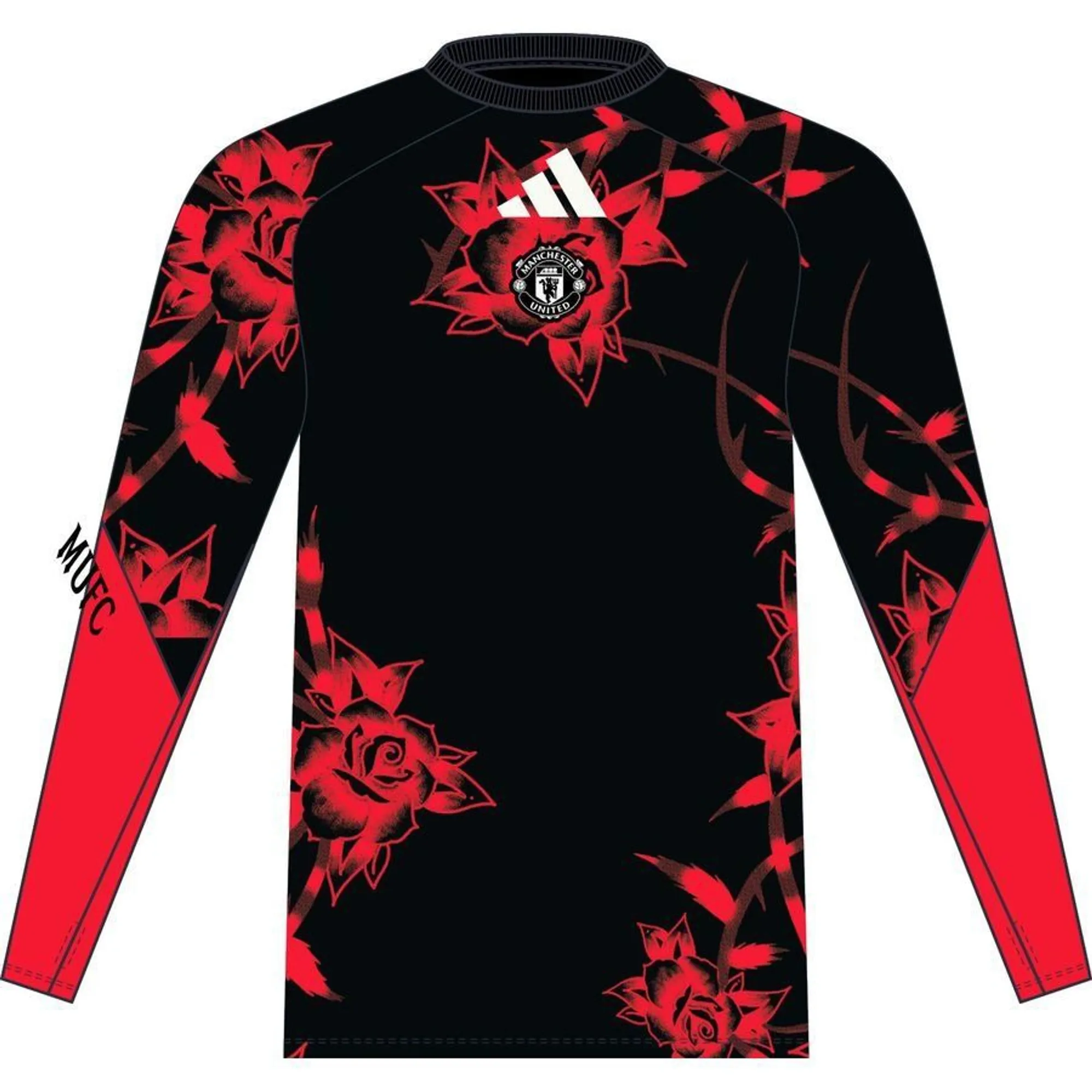 Manchester United Training T-Shirt Pre Match Warm Top - Mufc Red/Black - ['Red']