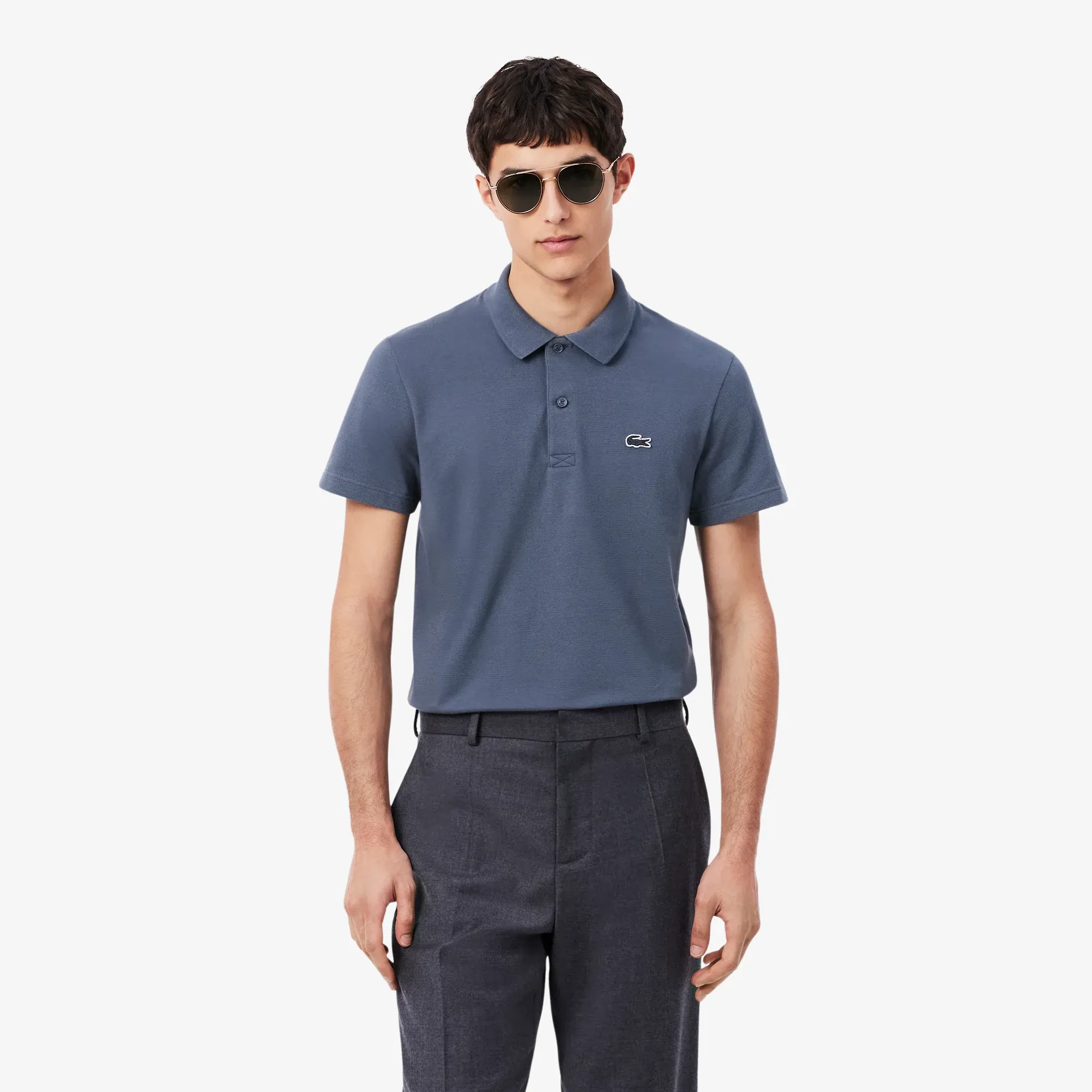 Lacoste Regular Fit Cotton Blend Polo Shirt - Gris
